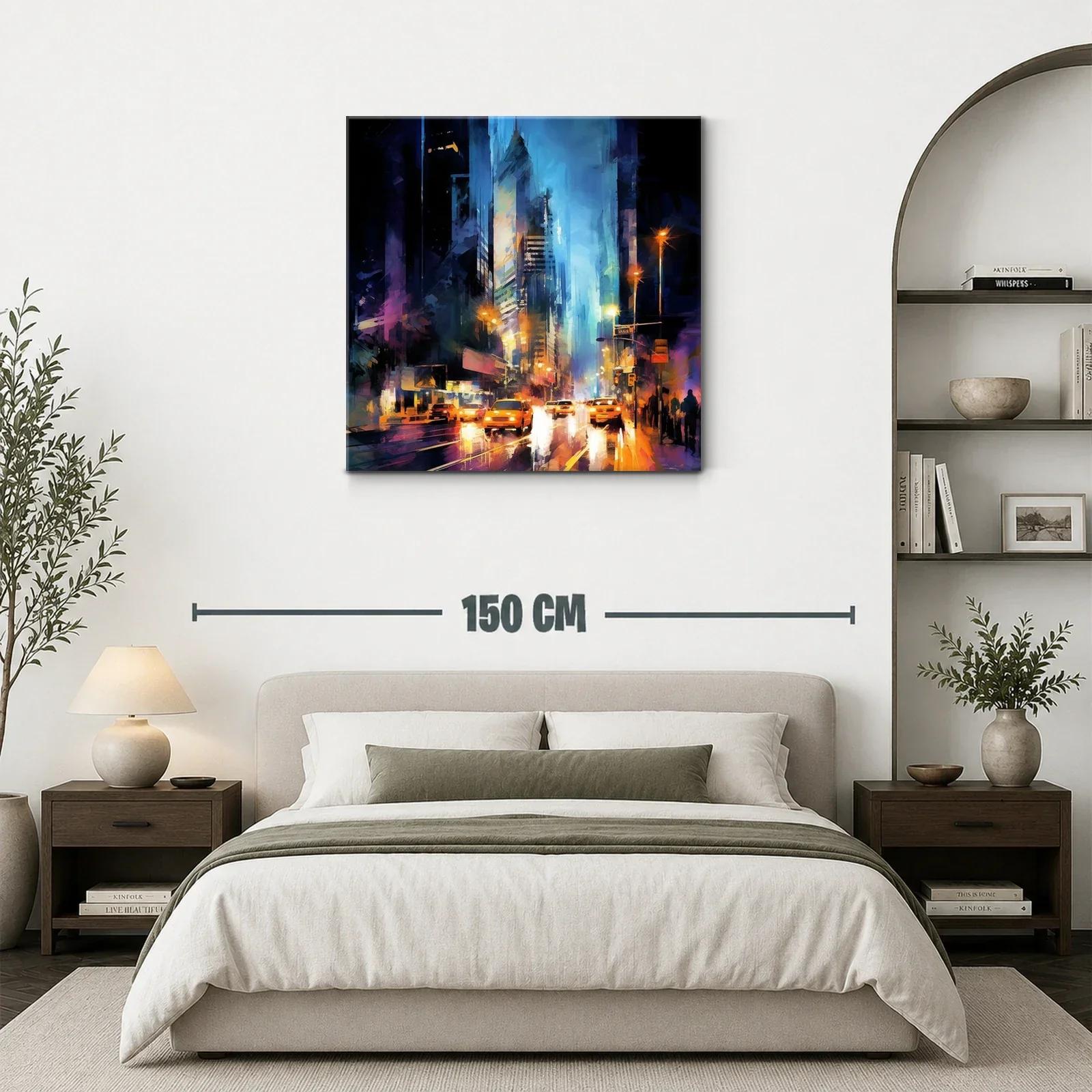 Atardecer vibrante en ciudad con luces y movimiento nocturno — miniatura 3