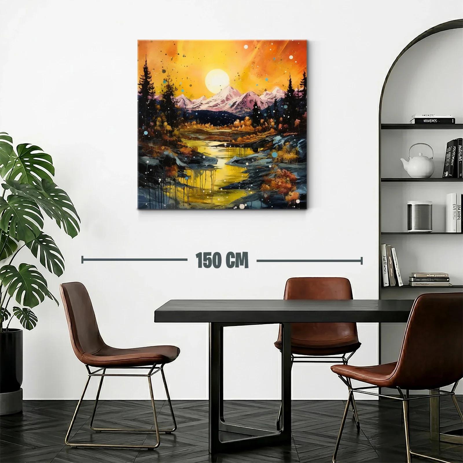 Paisaje de montaña al atardecer vibrante y sereno — miniatura 2