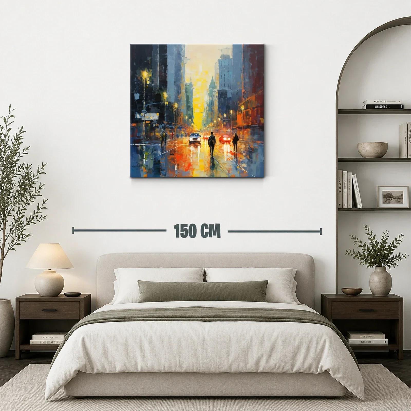 Atardecer urbano con reflejos vibrantes en la ciudad — miniatura 3