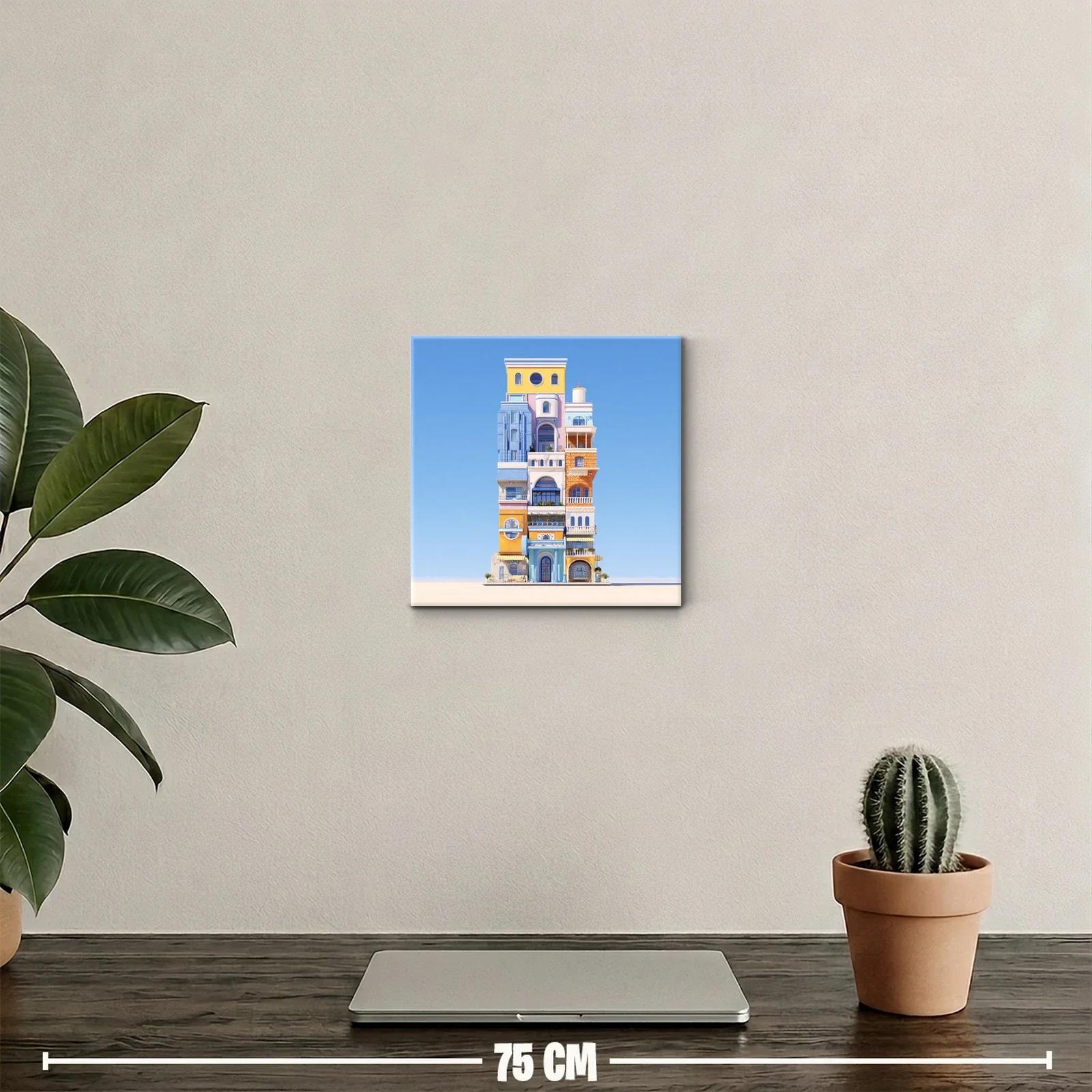 Edificio colorido con arquitectura variada y aire fresco — miniatura 2
