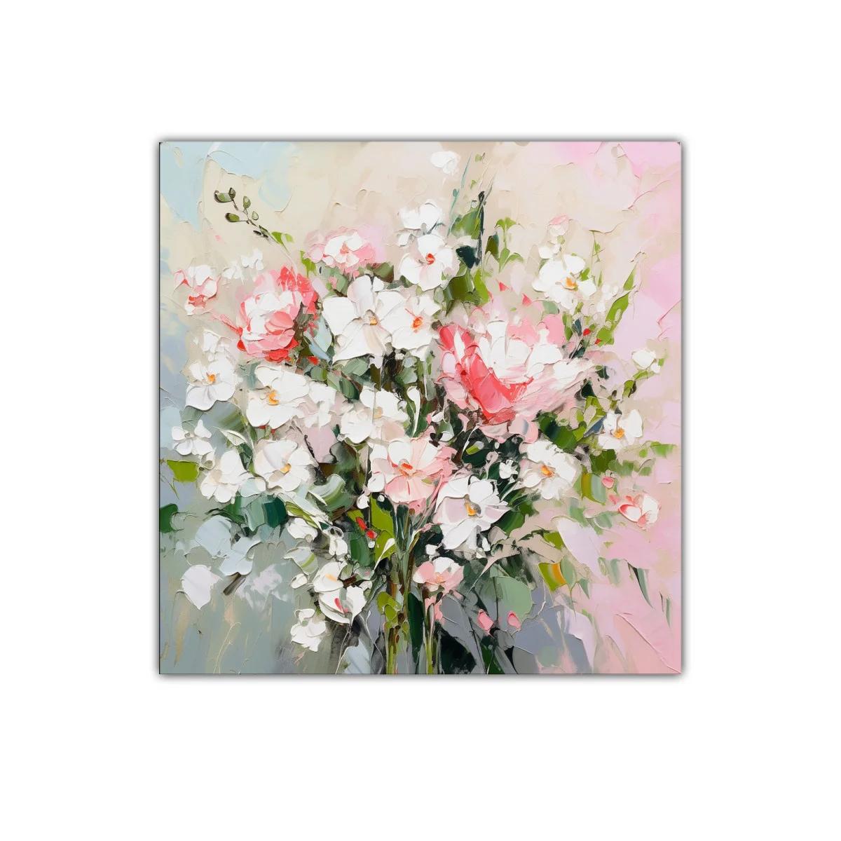 Cuadro decorativo con ramo de flores en tonos suaves — imagen principal