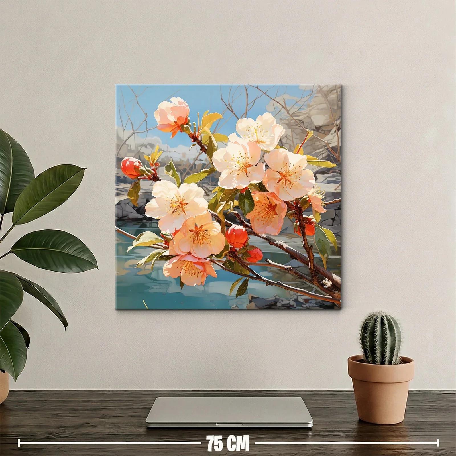 Ramo de flores delicadas en tonos cálidos y fondo natural — miniatura 2