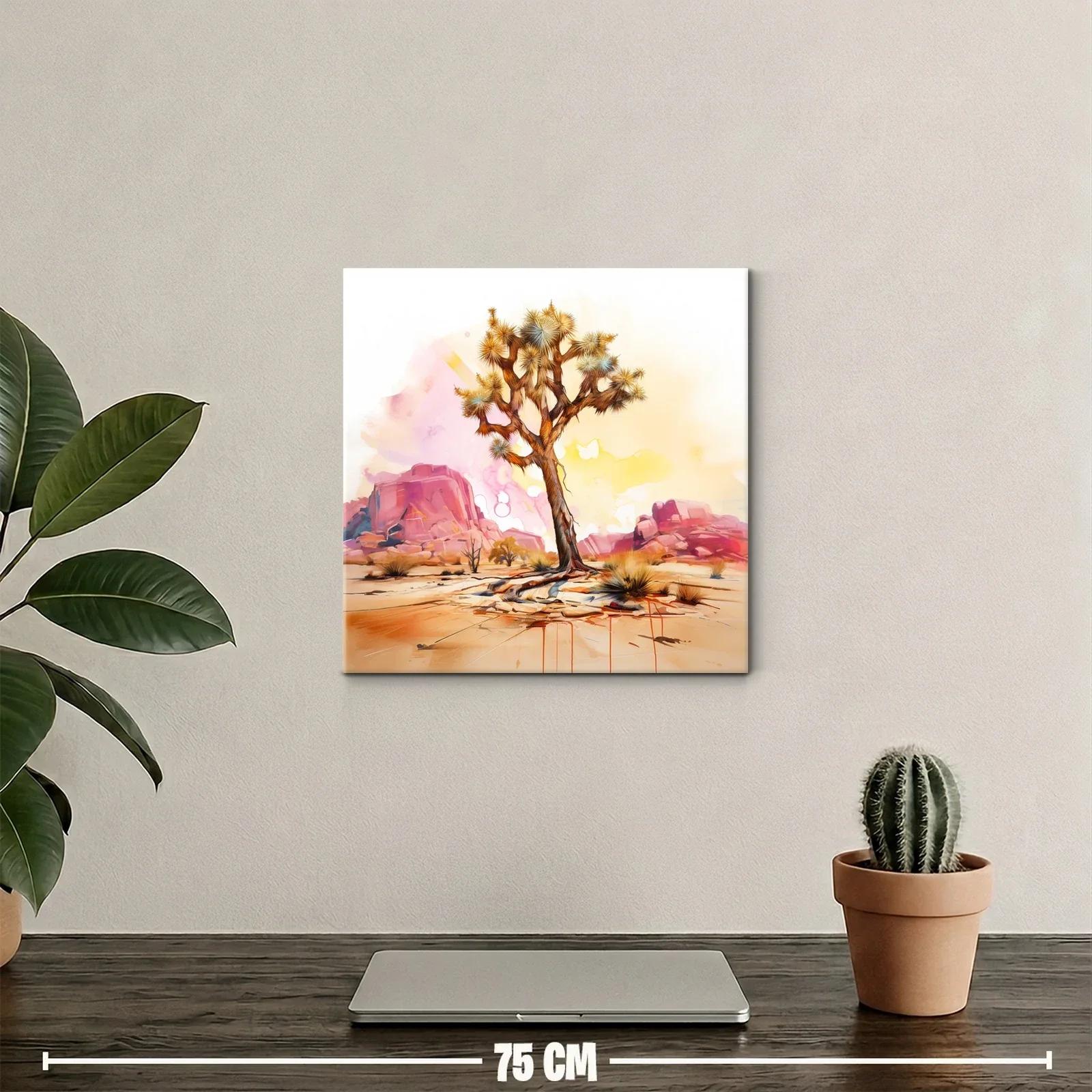 Árbol solitario en paisaje desértico cálido y vibrante — miniatura 2