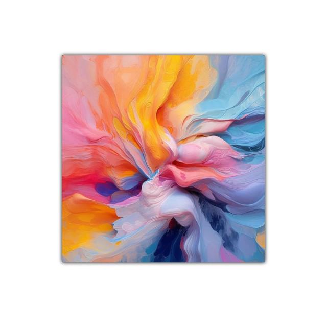 Cuadro decorativo con explosión de colores vibrantes y suaves