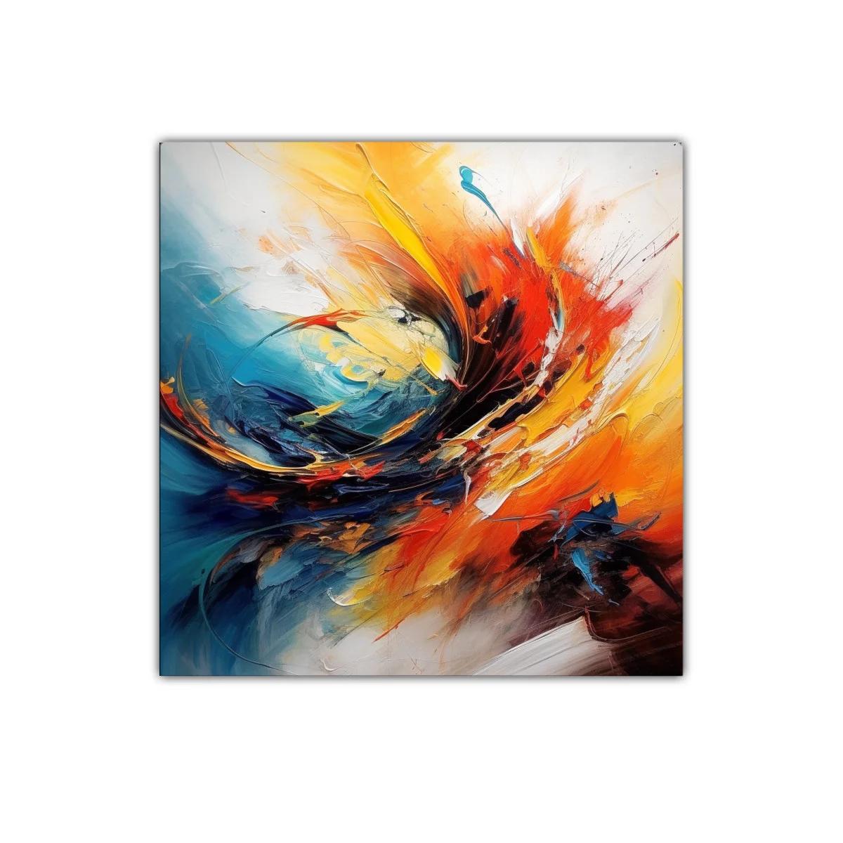 Cuadro abstracto con explosión de colores vibrantes — imagen principal