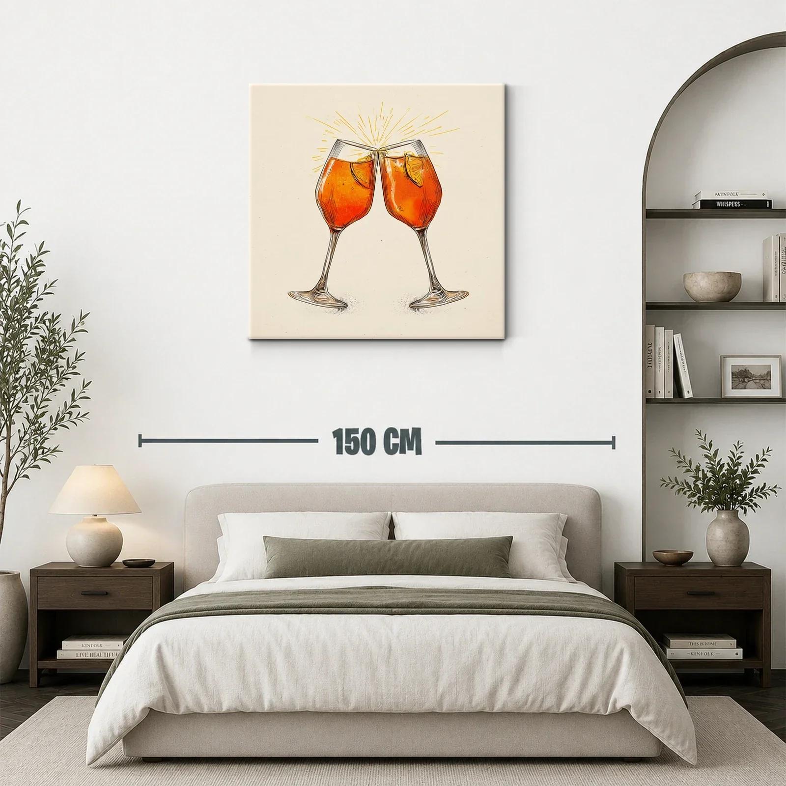Brindis con copas de cóctel en elegante ilustración — miniatura 3