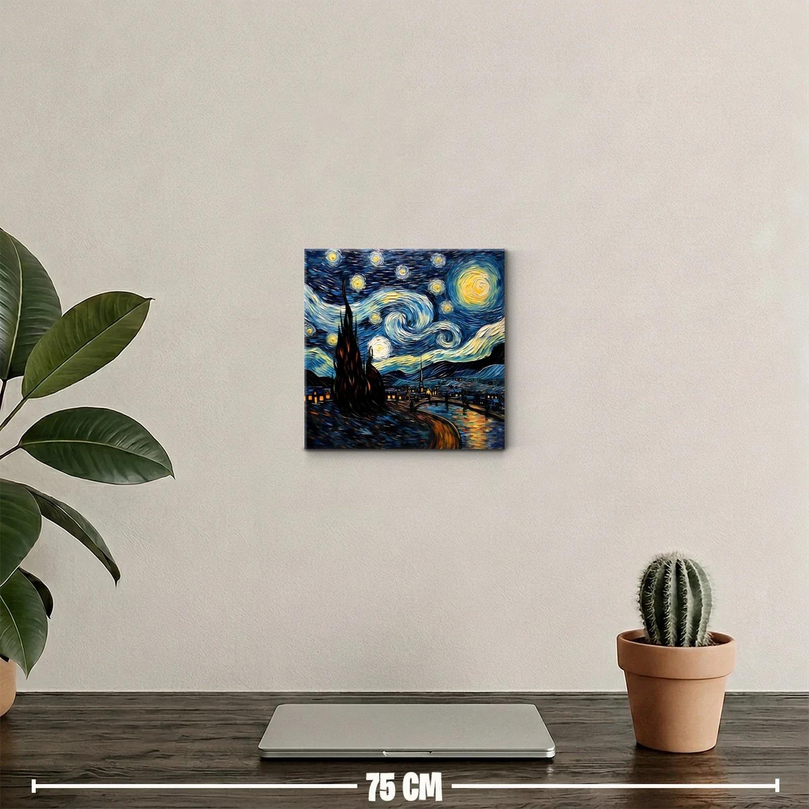 Cielo estrellado con vibrantes remolinos nocturnos — miniatura 2