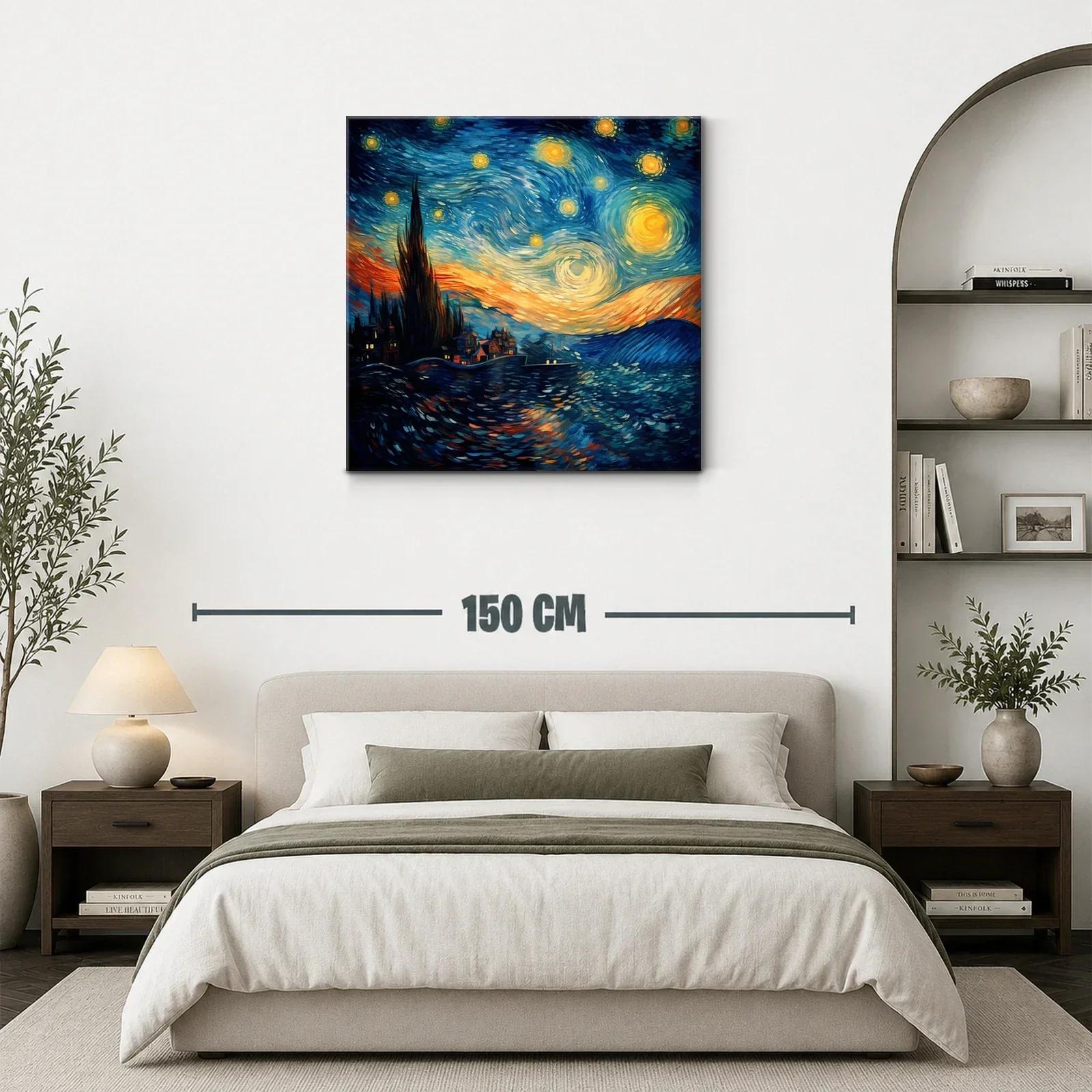 Cielo nocturno vibrante con estrellas y horizonte iluminado — miniatura 3