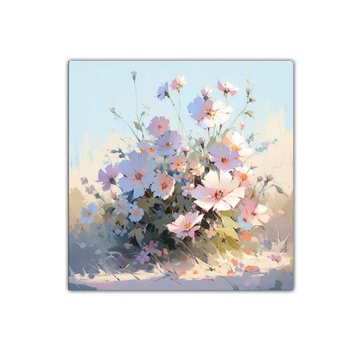 Cuadro decorativo con flores delicadas en tonos pastel — imagen principal