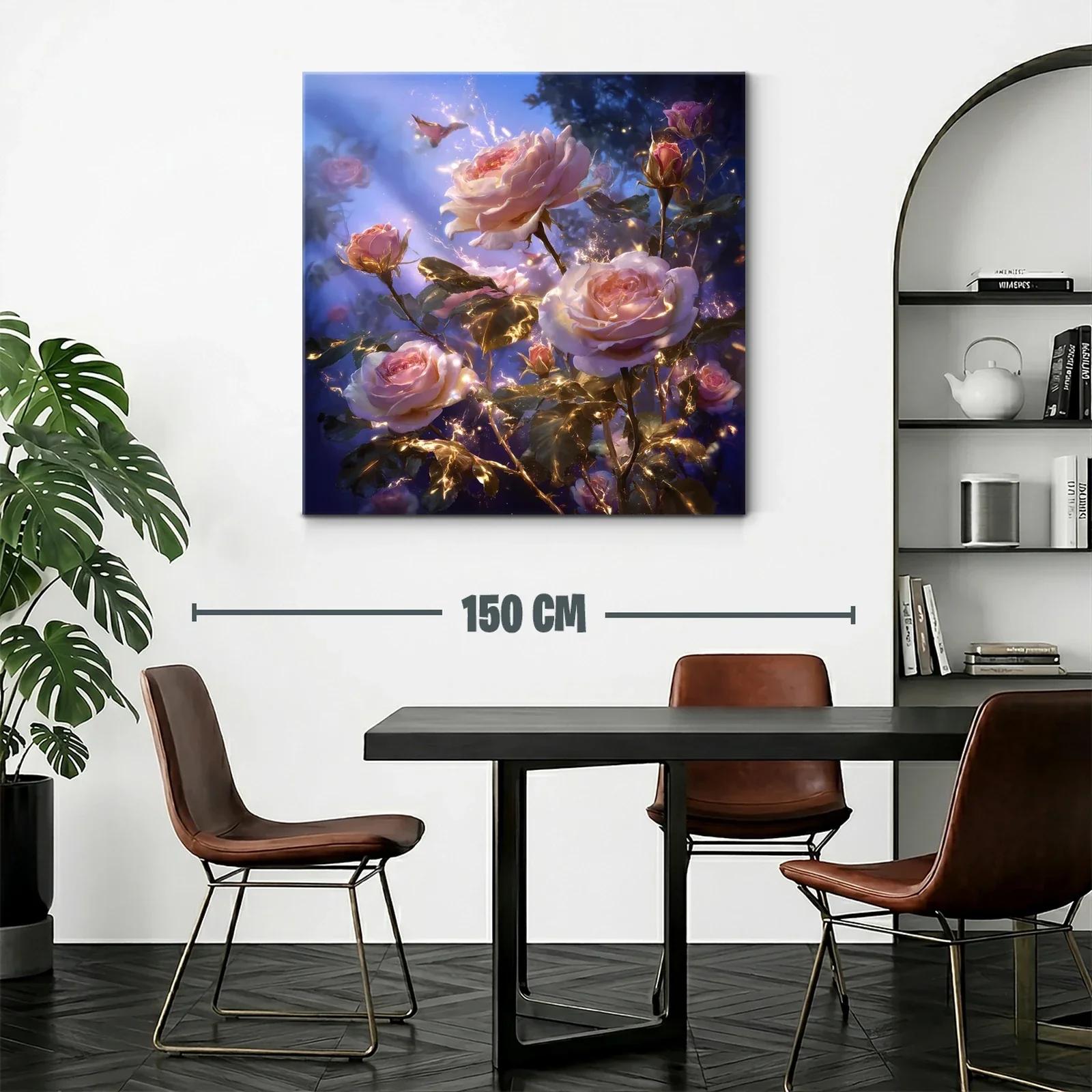 Rosas iluminadas en un entorno mágico y onírico — miniatura 2