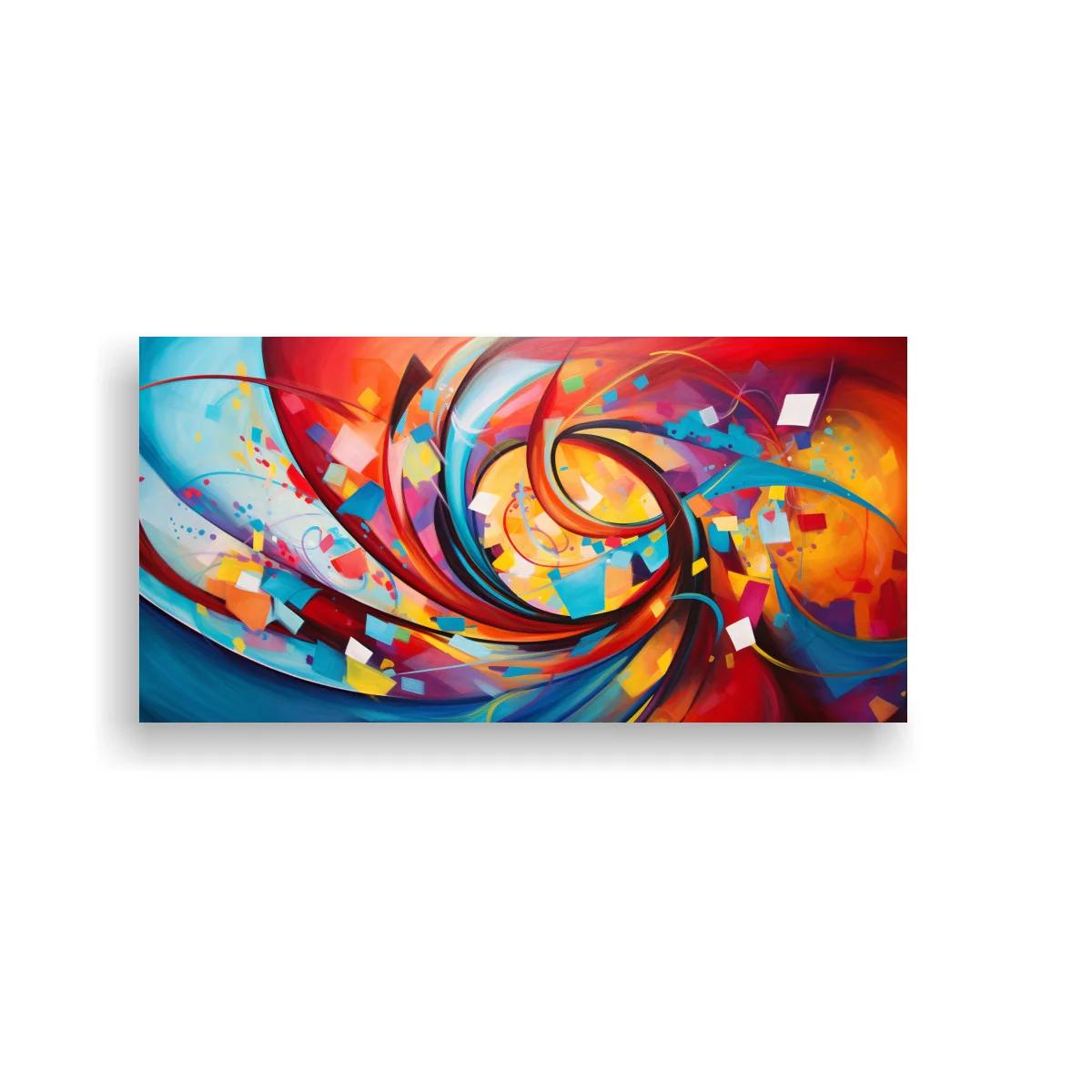 Cuadro espiral abstracta de colores vibrantes