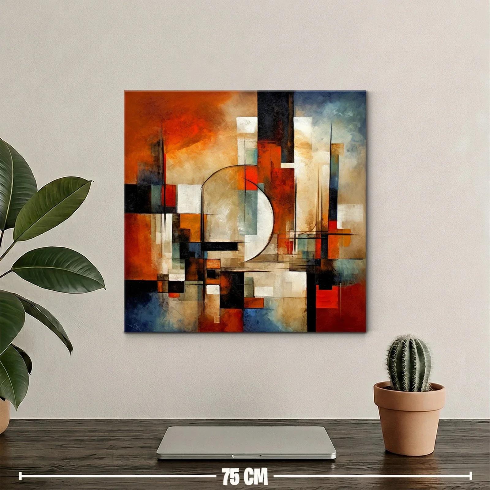 Composición abstracta con tonos cálidos y geométricos — miniatura 2