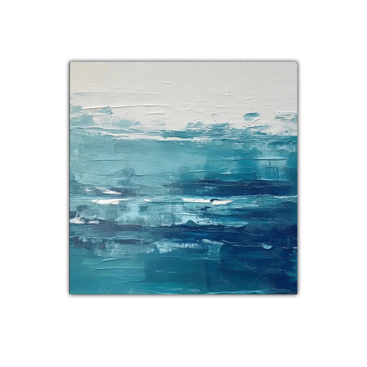 Cuadro abstracto con tonos azules para ambiente sereno — imagen principal