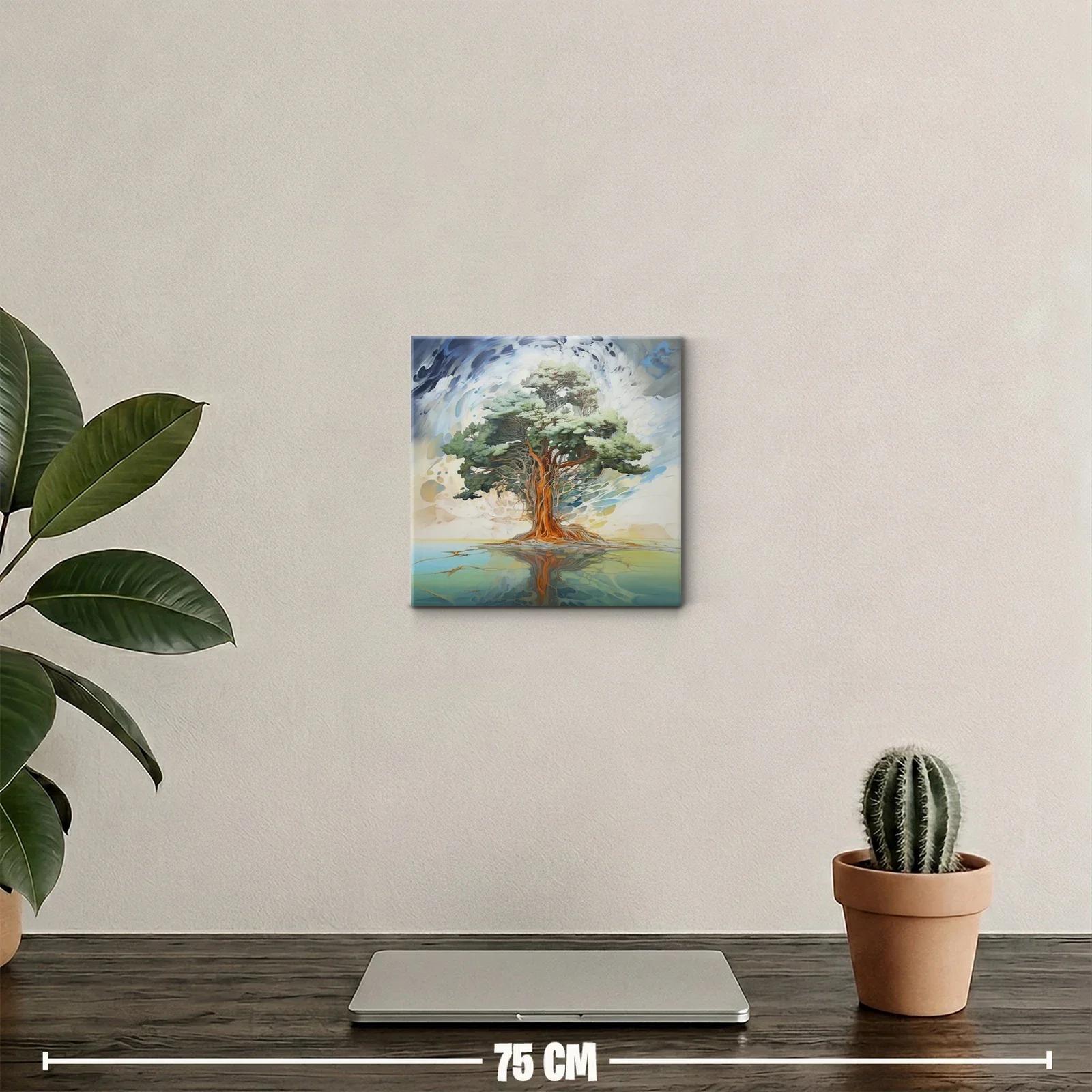 Árbol majestuoso con reflejo sobre agua serena — miniatura 2