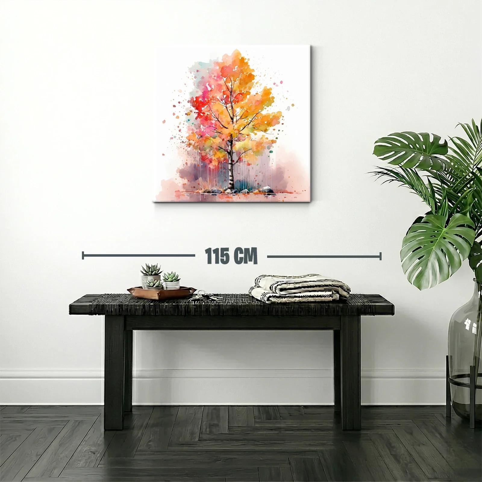 Árbol vibrante con tonos cálidos y contrastes suaves — miniatura 2