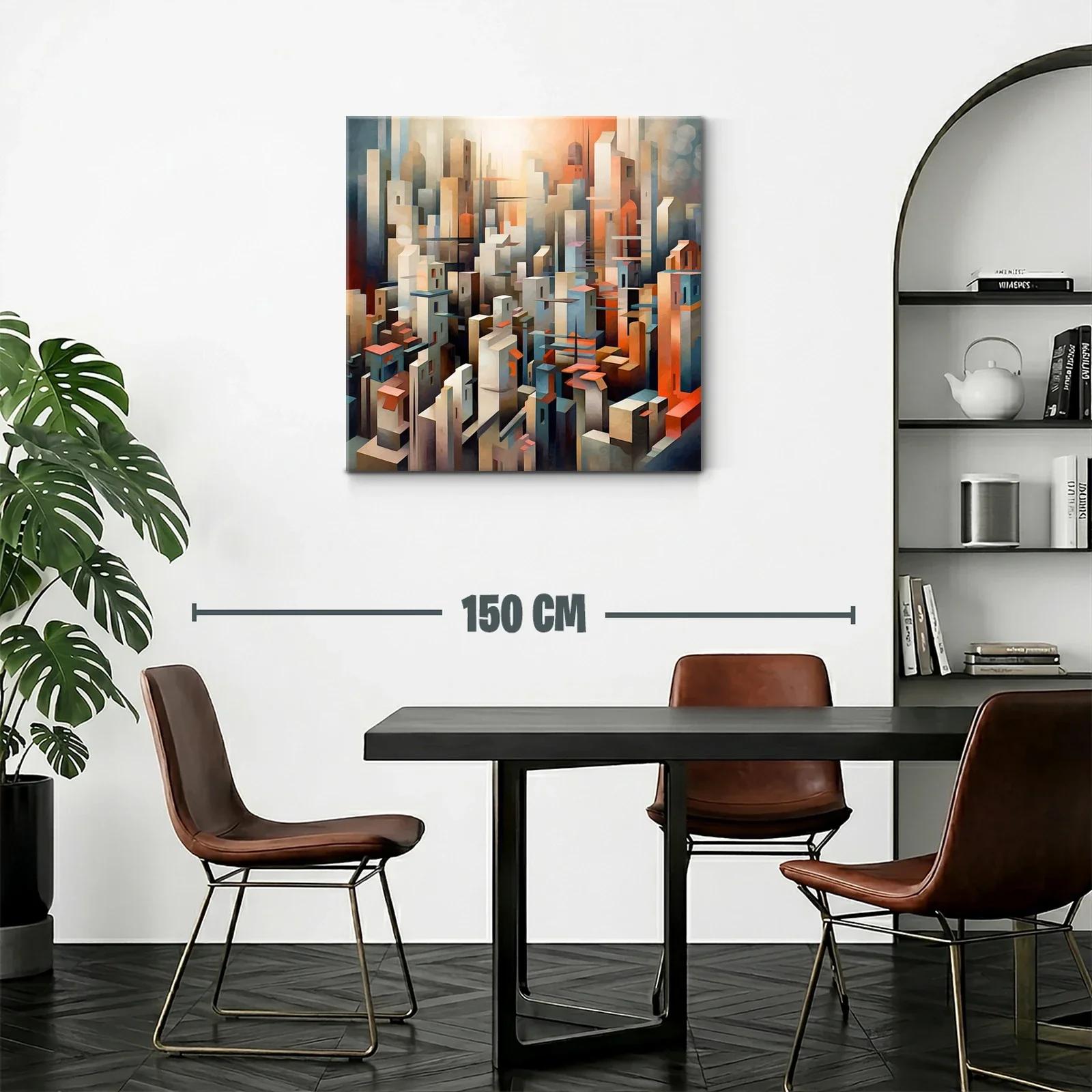 Ciudad futurista con tonos cálidos y fríos — miniatura 2