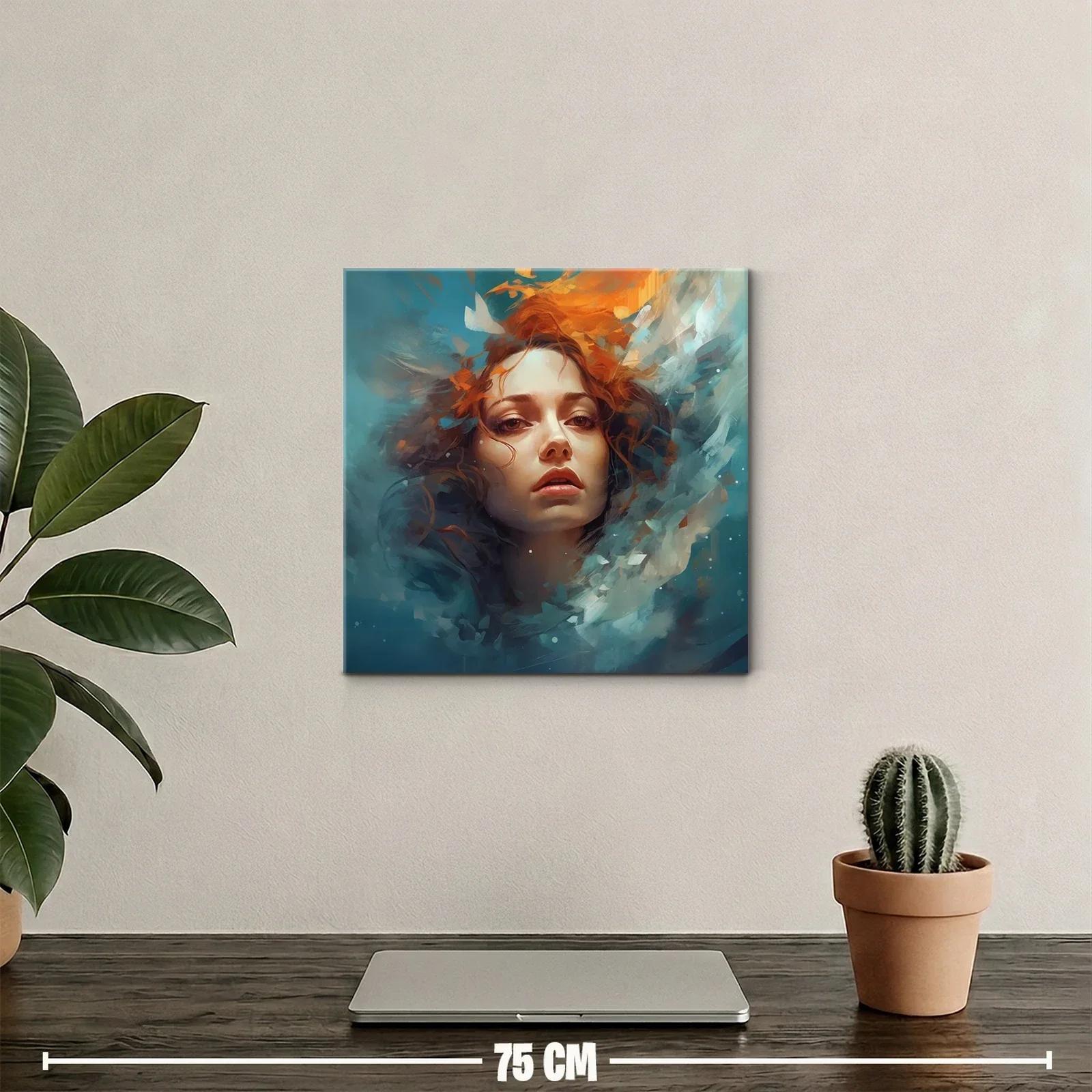 Retrato femenino con tonos intensos y atmósfera etérea — miniatura 2