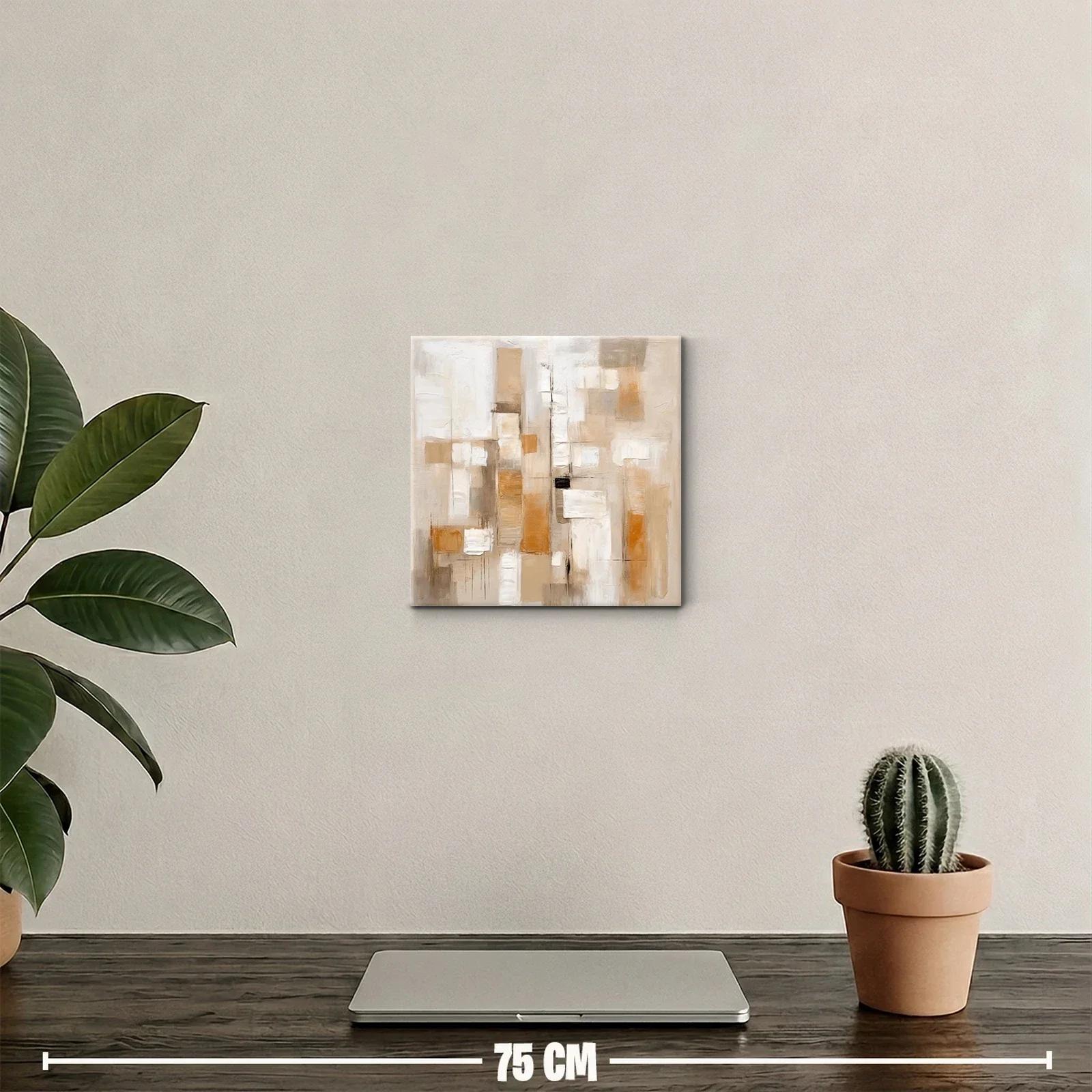 Composición abstracta en tonos tierra y neutros cálidos — miniatura 2
