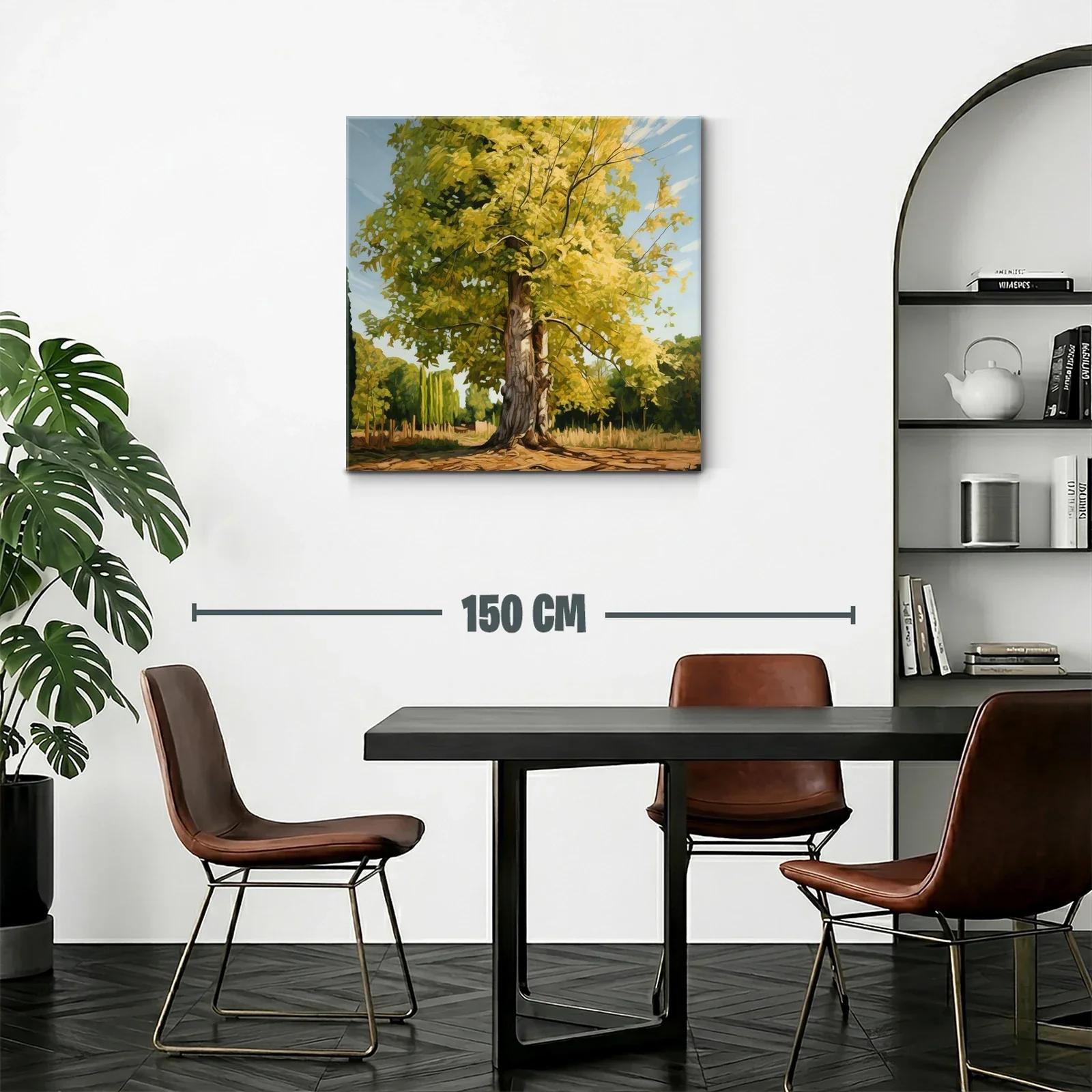 Árbol luminoso en paisaje campestre en tonos otoñales — miniatura 2