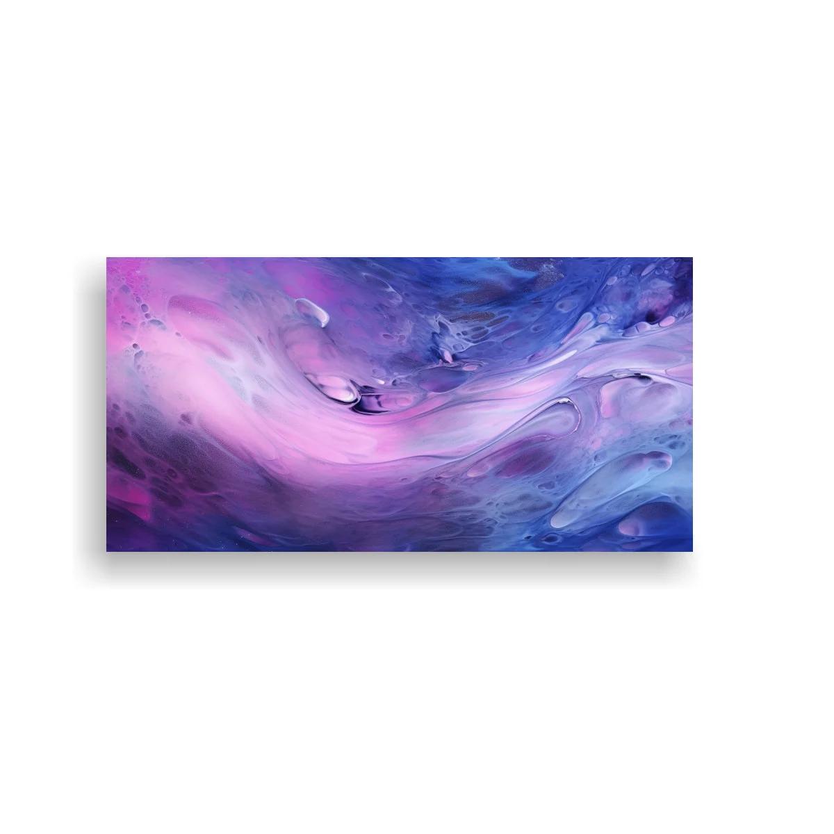 Cuadro remolino de pintura violeta y azul