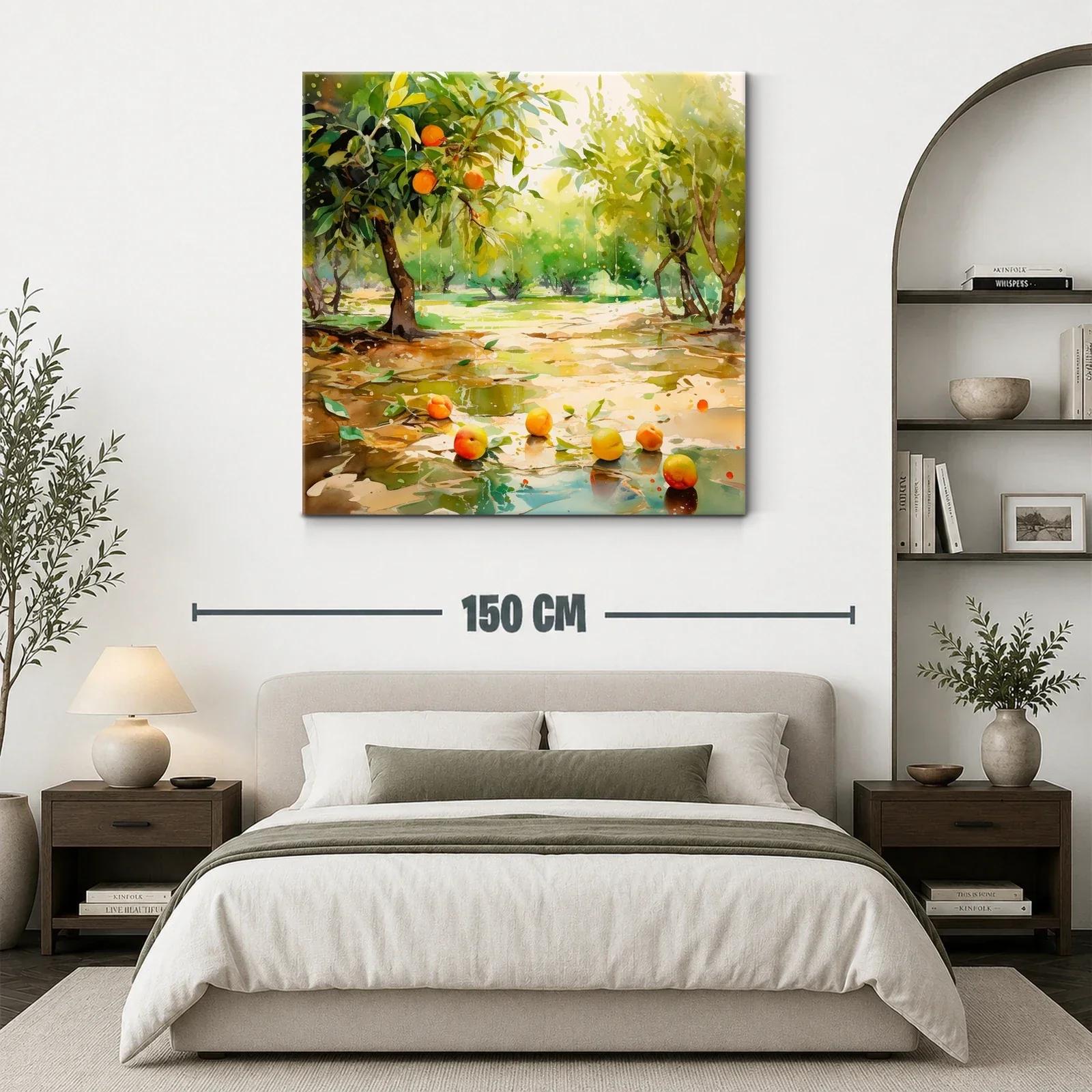 Paisaje de huerto con frutas maduras y luz natural — miniatura 3
