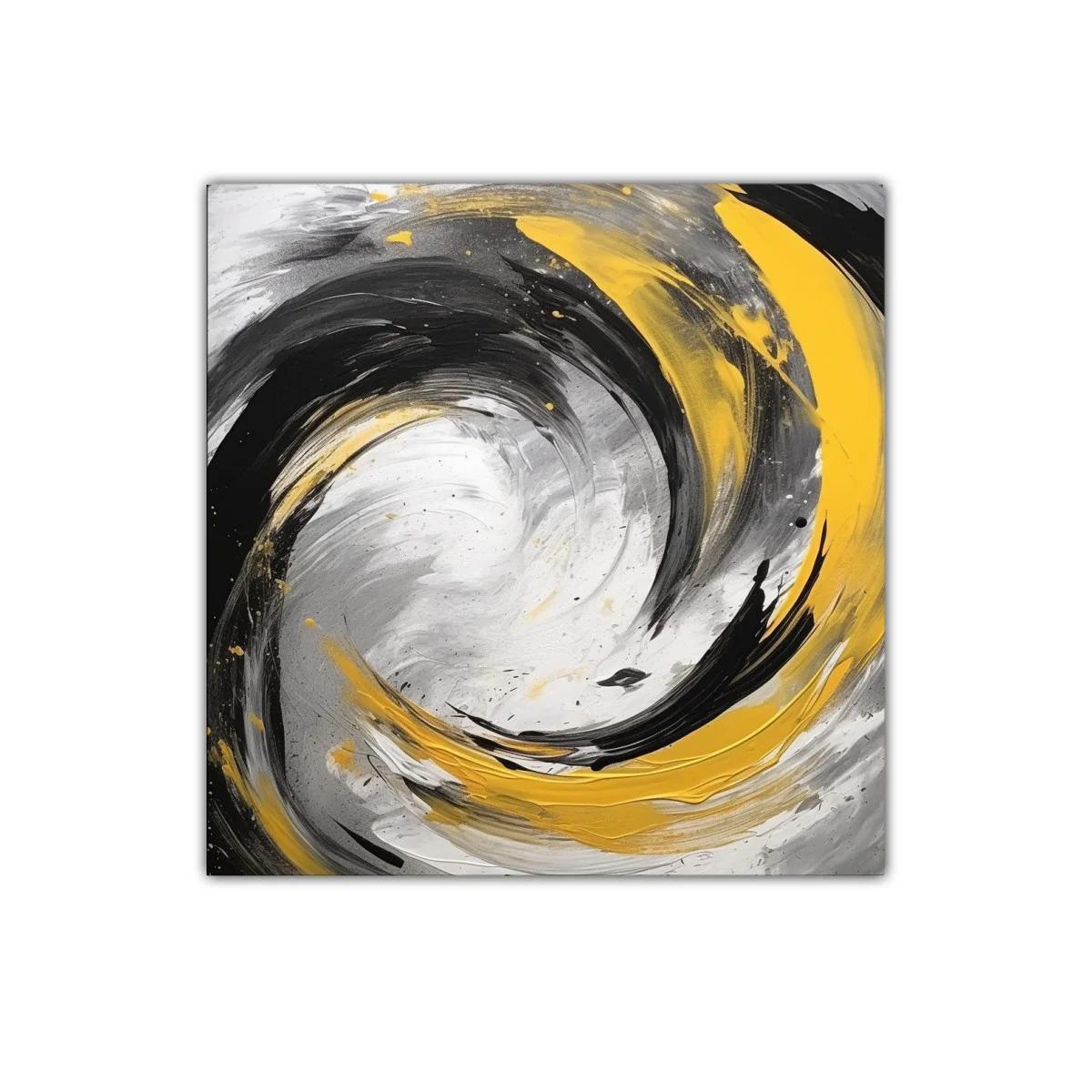 Cuadro abstracto con energía y movimiento vibrante