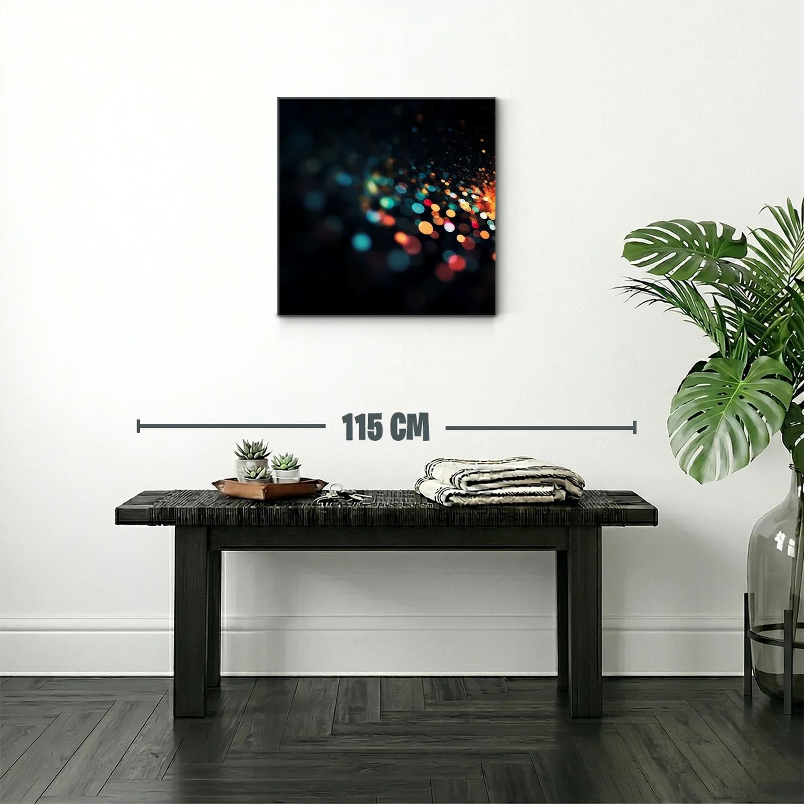 Cuadro abstracto con luces difusas en tonos brillantes — miniatura 2