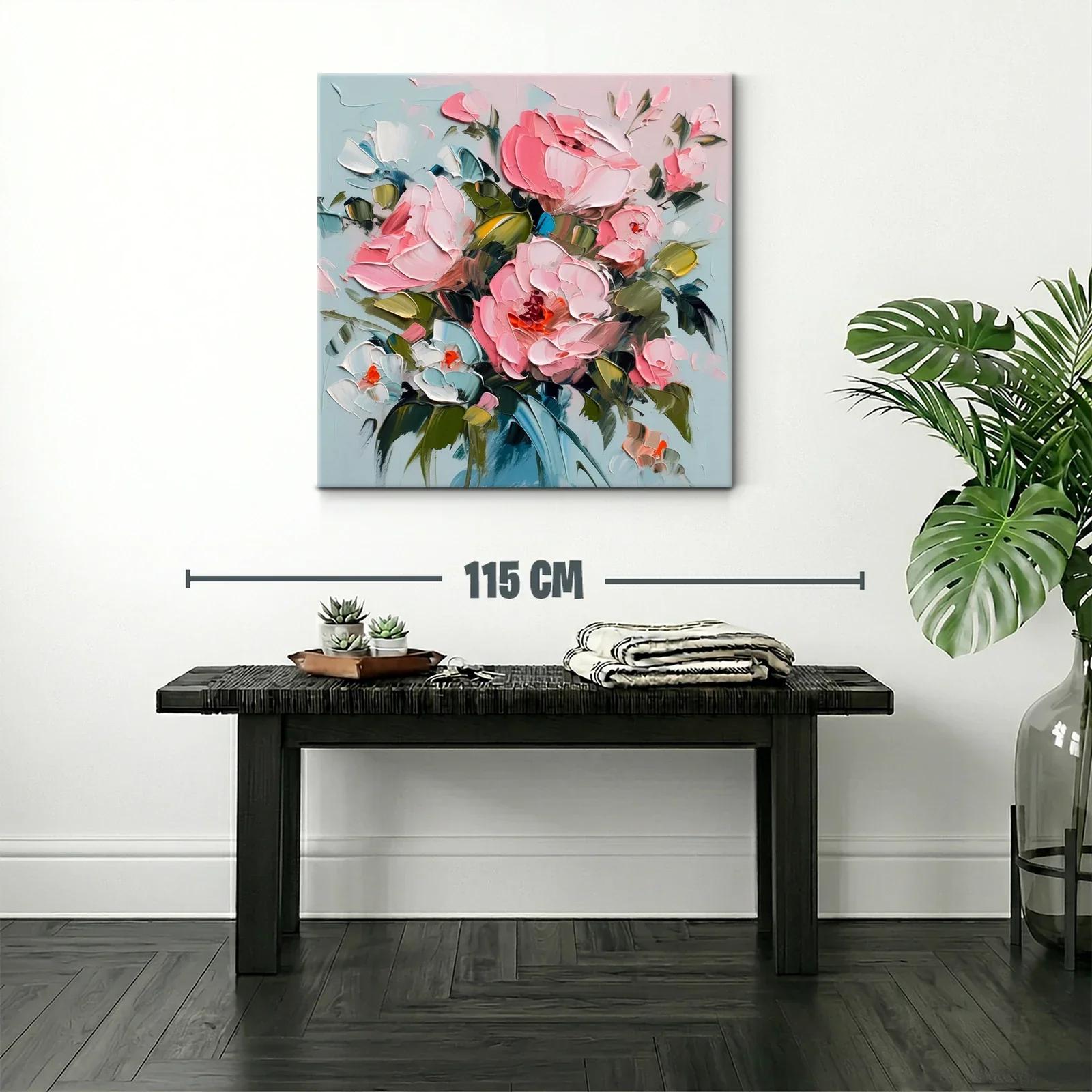 Ramo de flores en tonos rosa y blanco vibrantes — miniatura 2