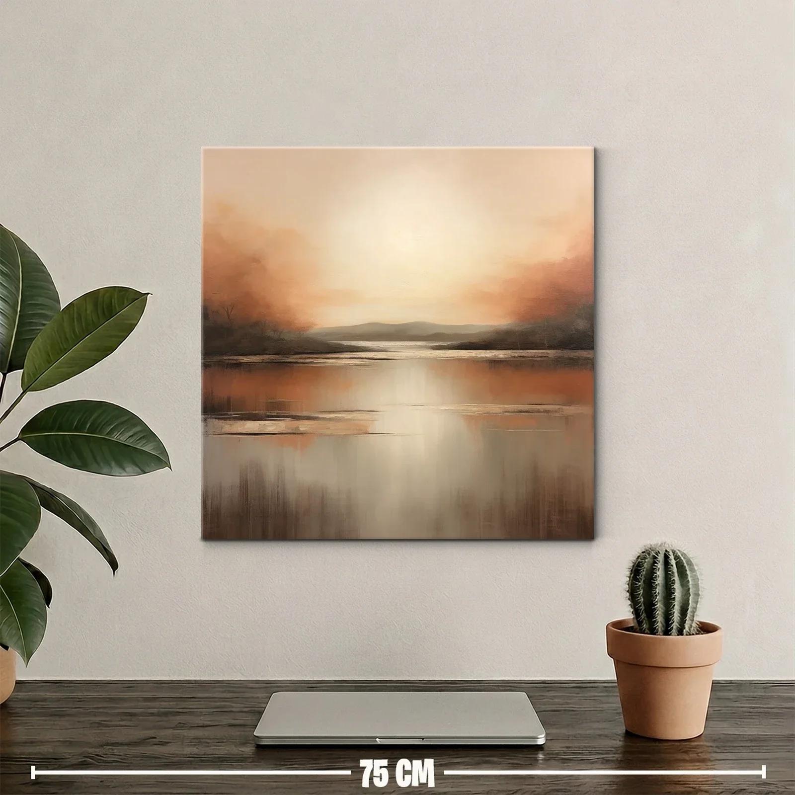 Paisaje sereno con tonos cálidos y luz suave — miniatura 2