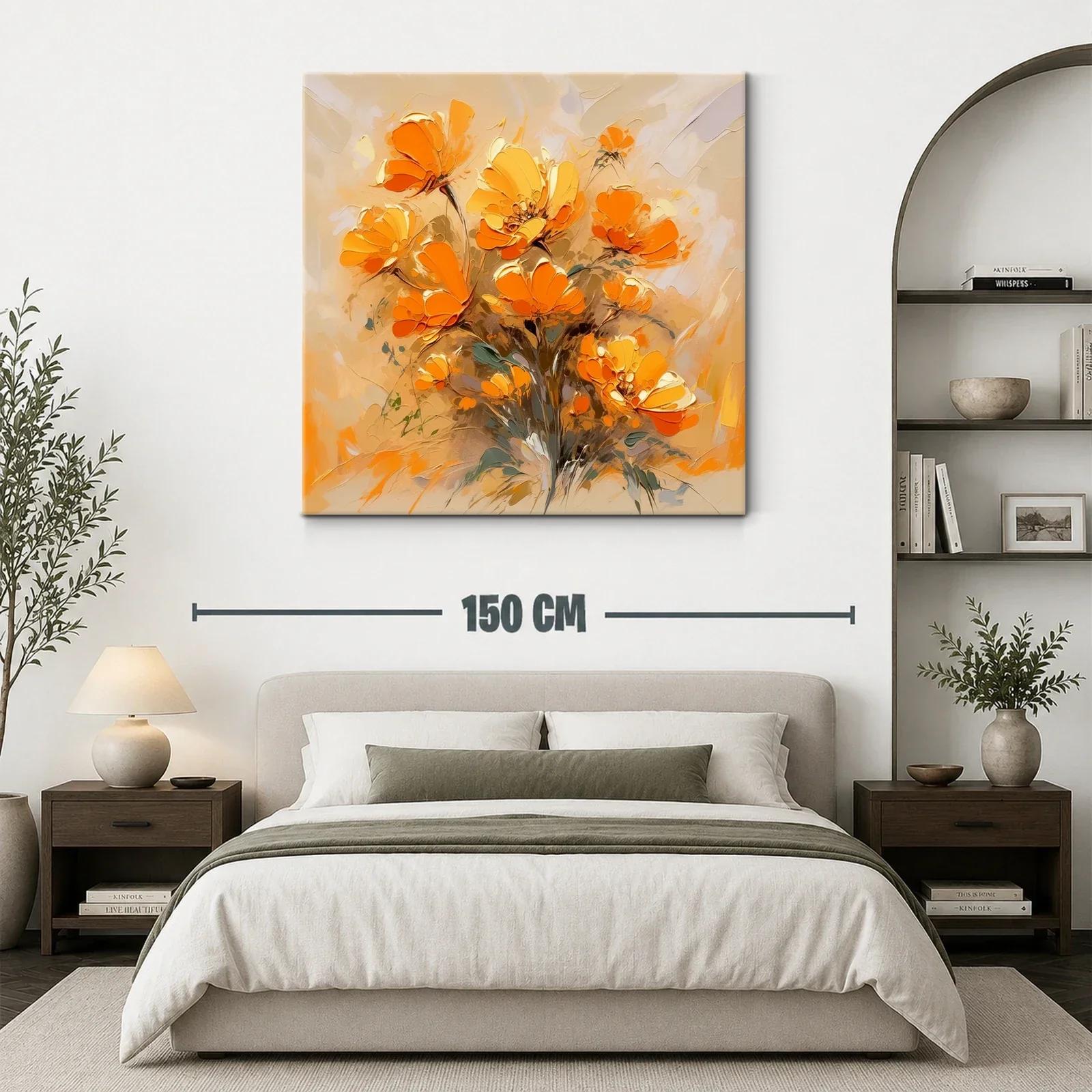 Ramo vibrante de flores cálidas en tonos naranjas y amarillos — miniatura 3