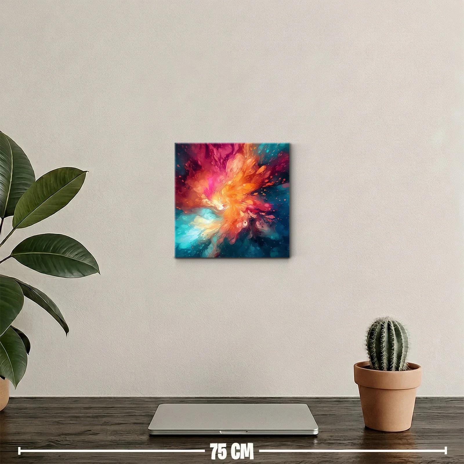 Explosión de color abstracta con tonos cálidos y fríos — miniatura 2