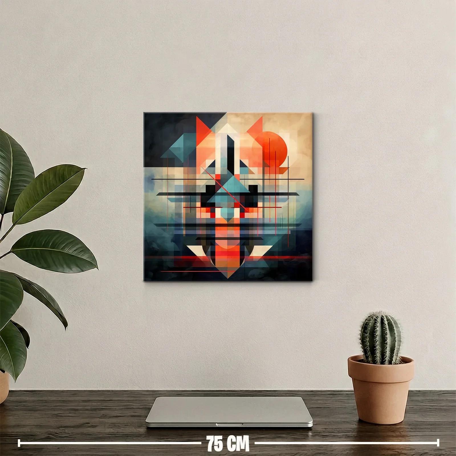 Composición geométrica con tonos cálidos y contrastes modernos — miniatura 2