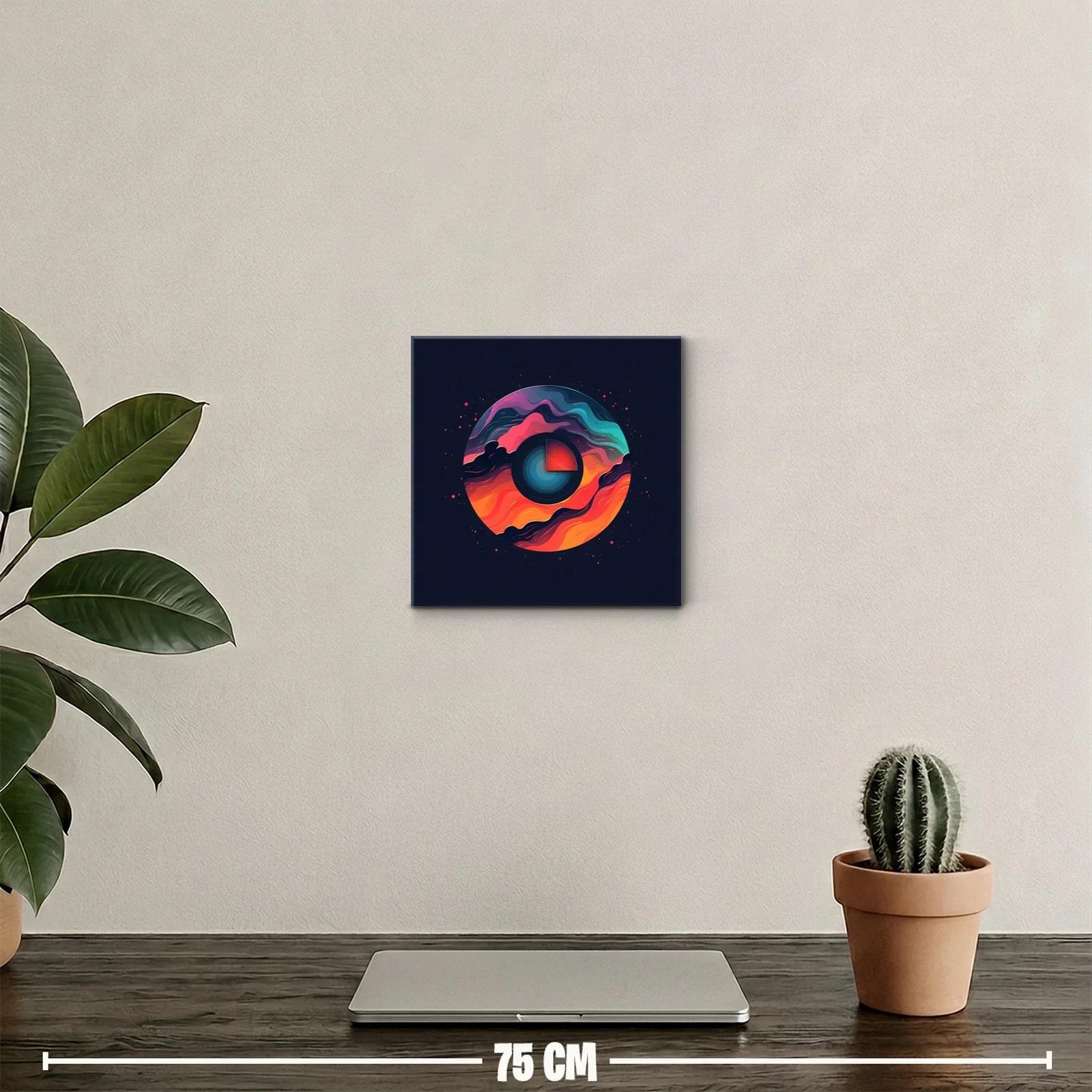 Arte abstracto circular con vibrantes ondas de color — miniatura 2