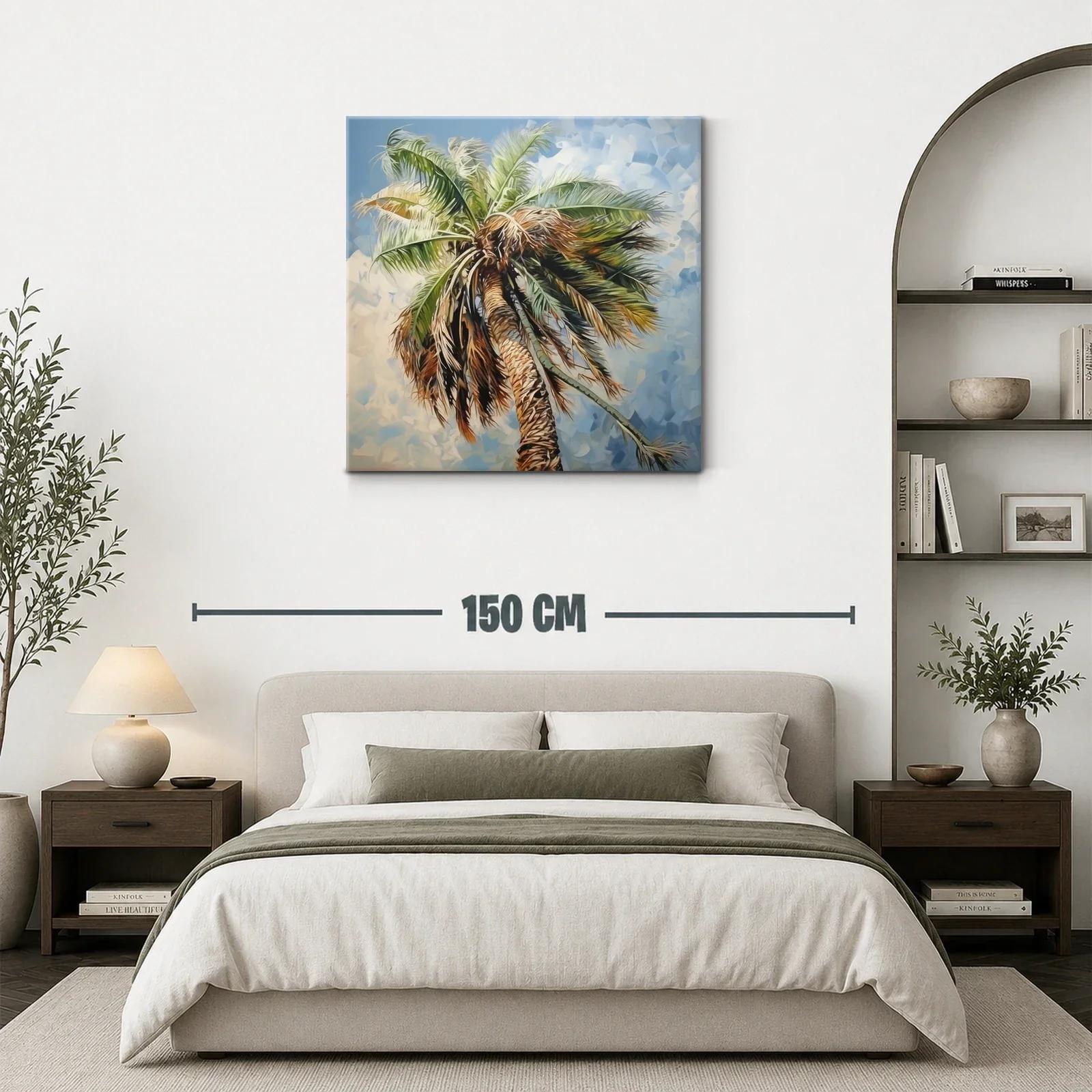 Palmera soleada con cielo azul brillante — miniatura 3
