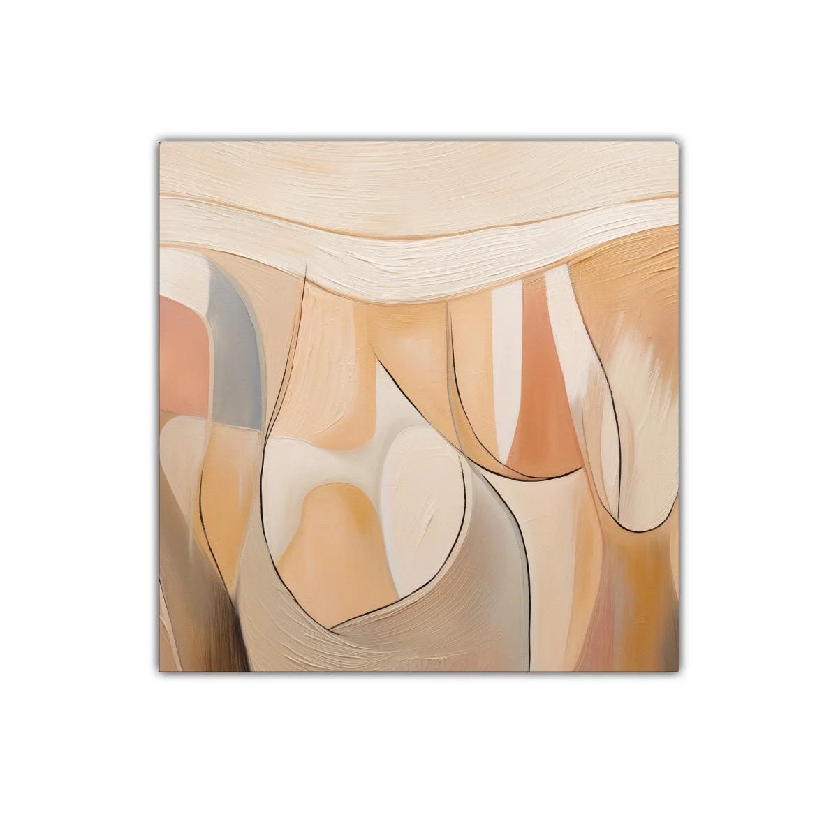 Cuadro decorativo abstracto en tonos beige y cálidos — imagen principal