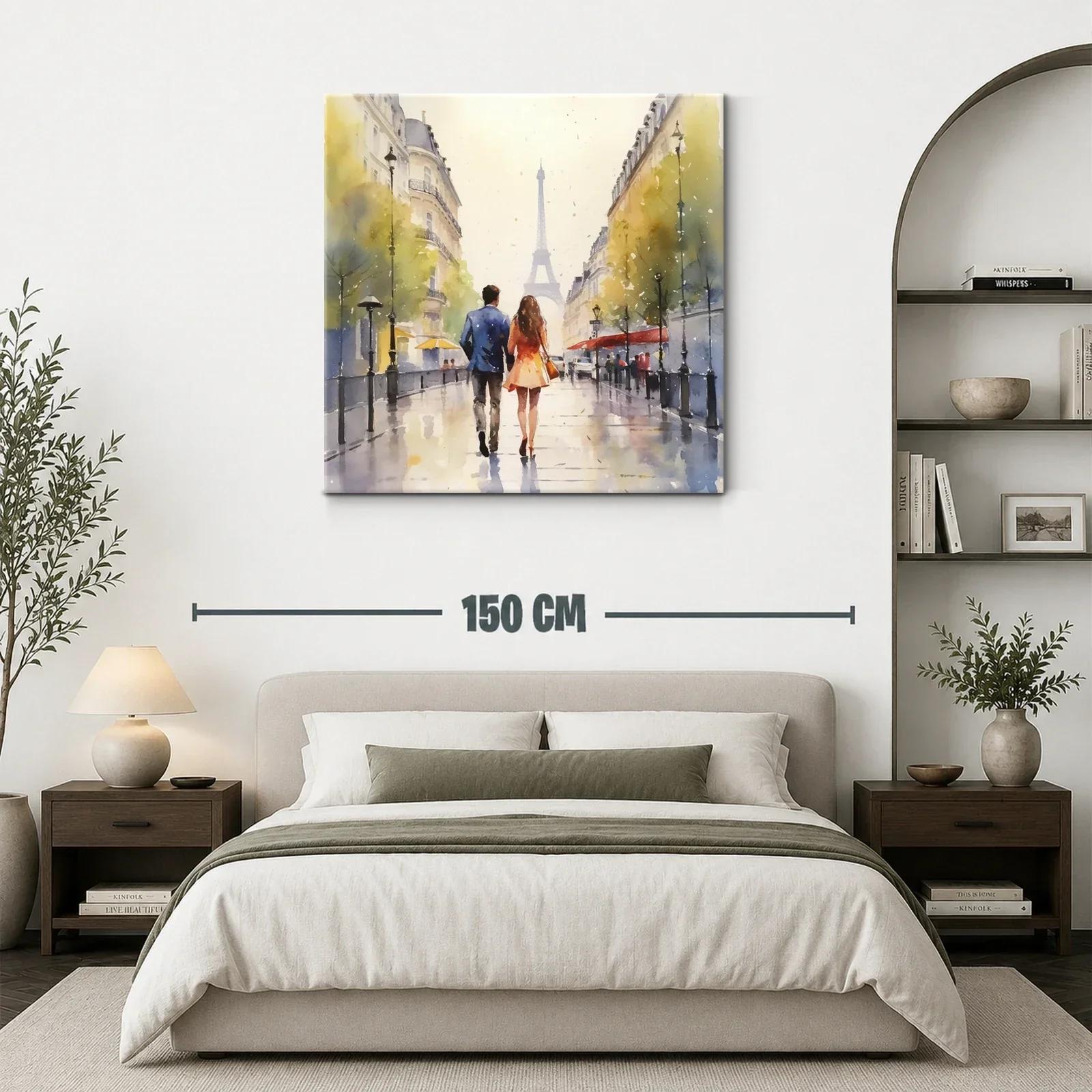 Romántico paseo en París con vista a la Torre Eiffel — miniatura 3