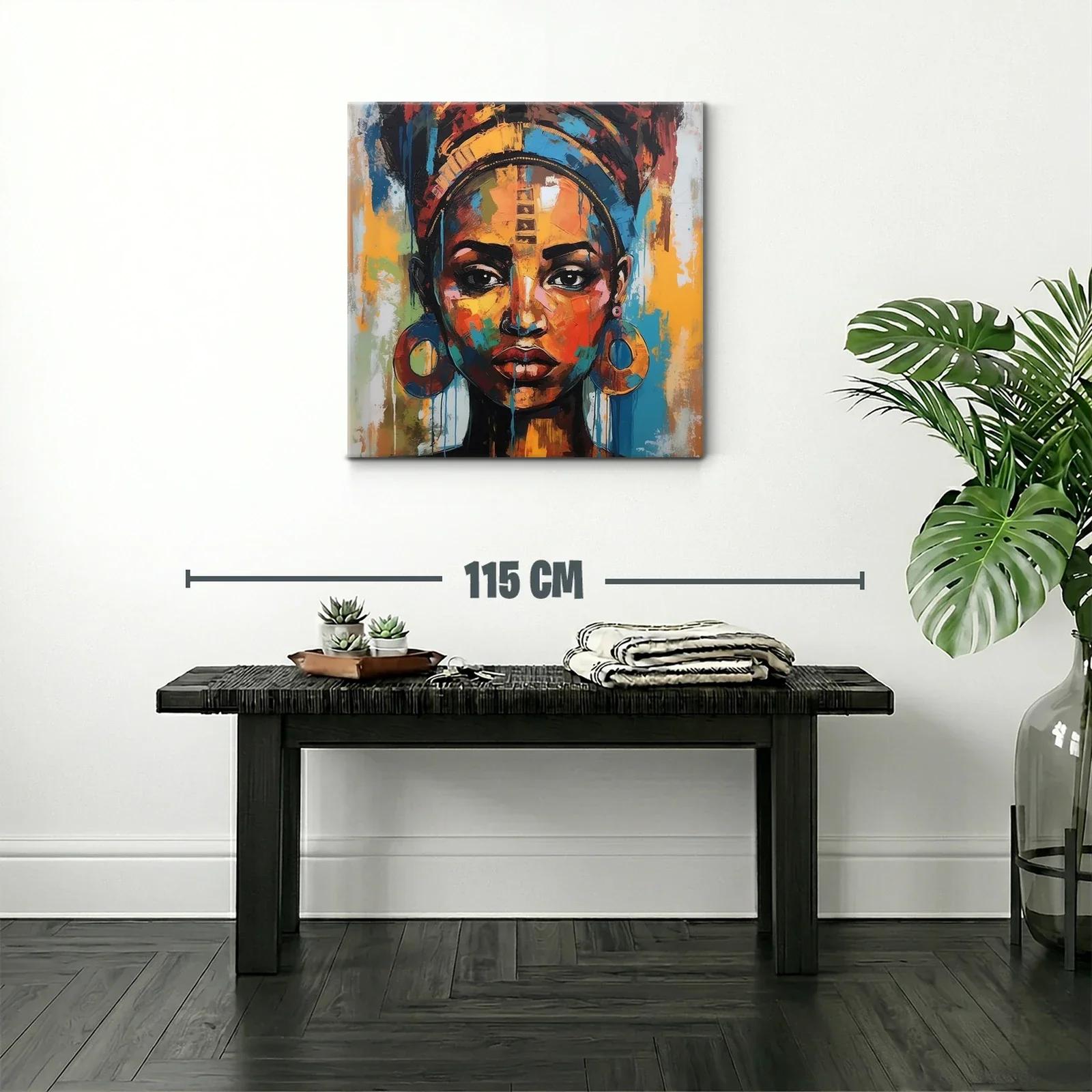 Retrato vibrante de mujer con estilo africano — miniatura 2