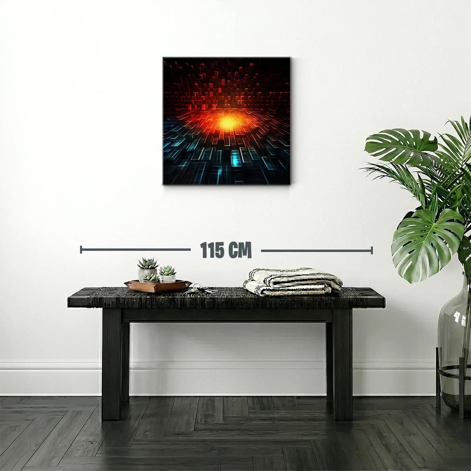 Impactante obra de arte digital con luz y geometría vibrante — miniatura 2
