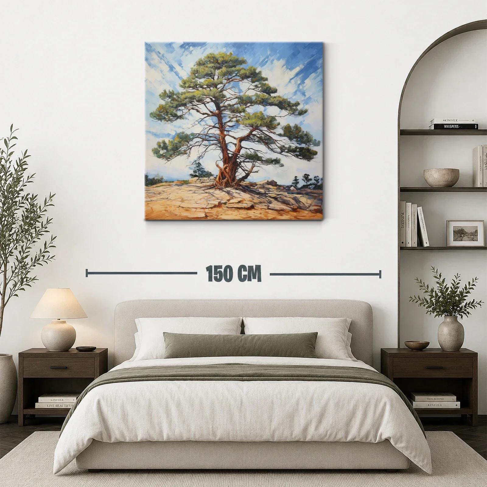 Árbol solitario en paisaje rocoso bajo cielo azul — miniatura 3