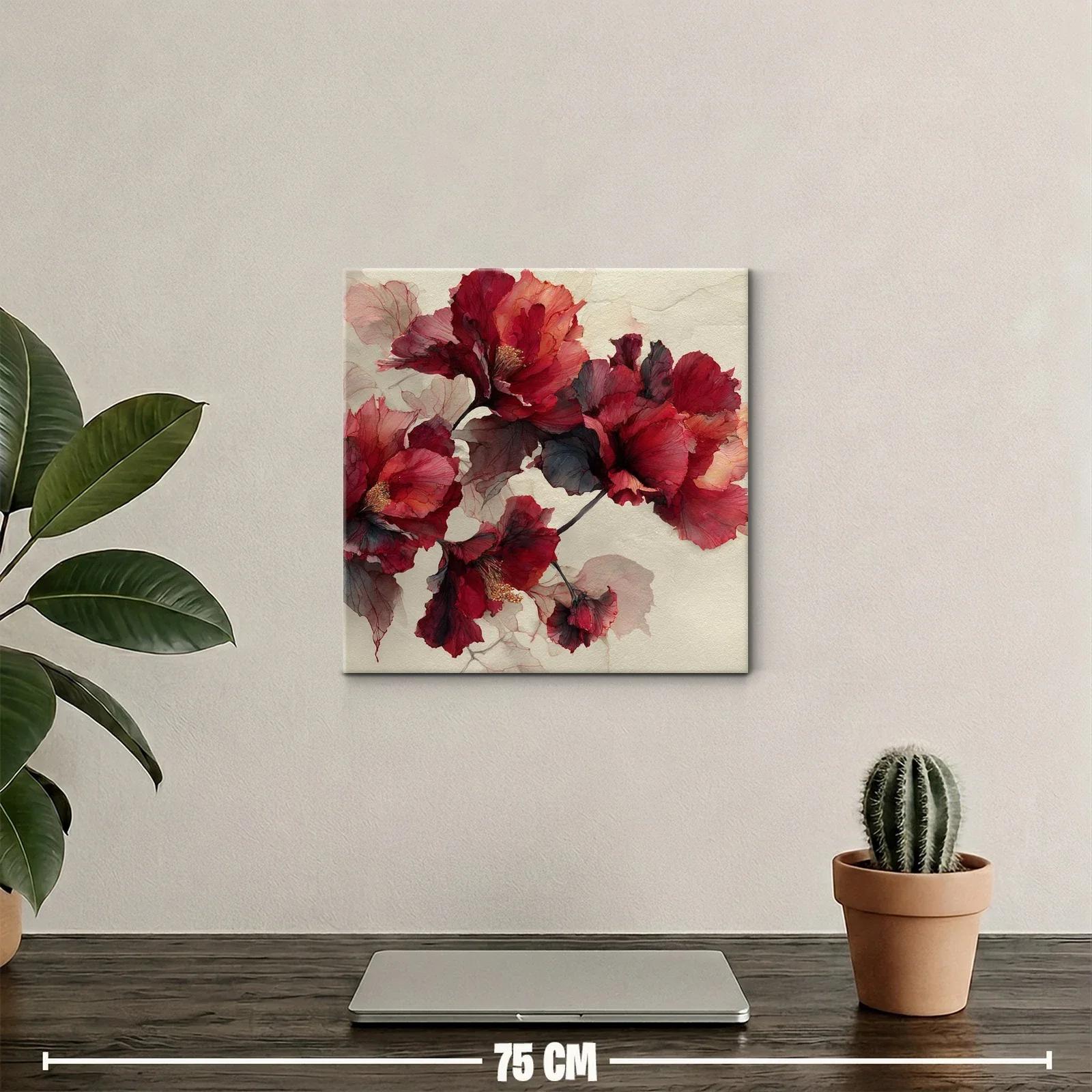 Elegancia floral en tonos granates intensos y sombras suaves — miniatura 2