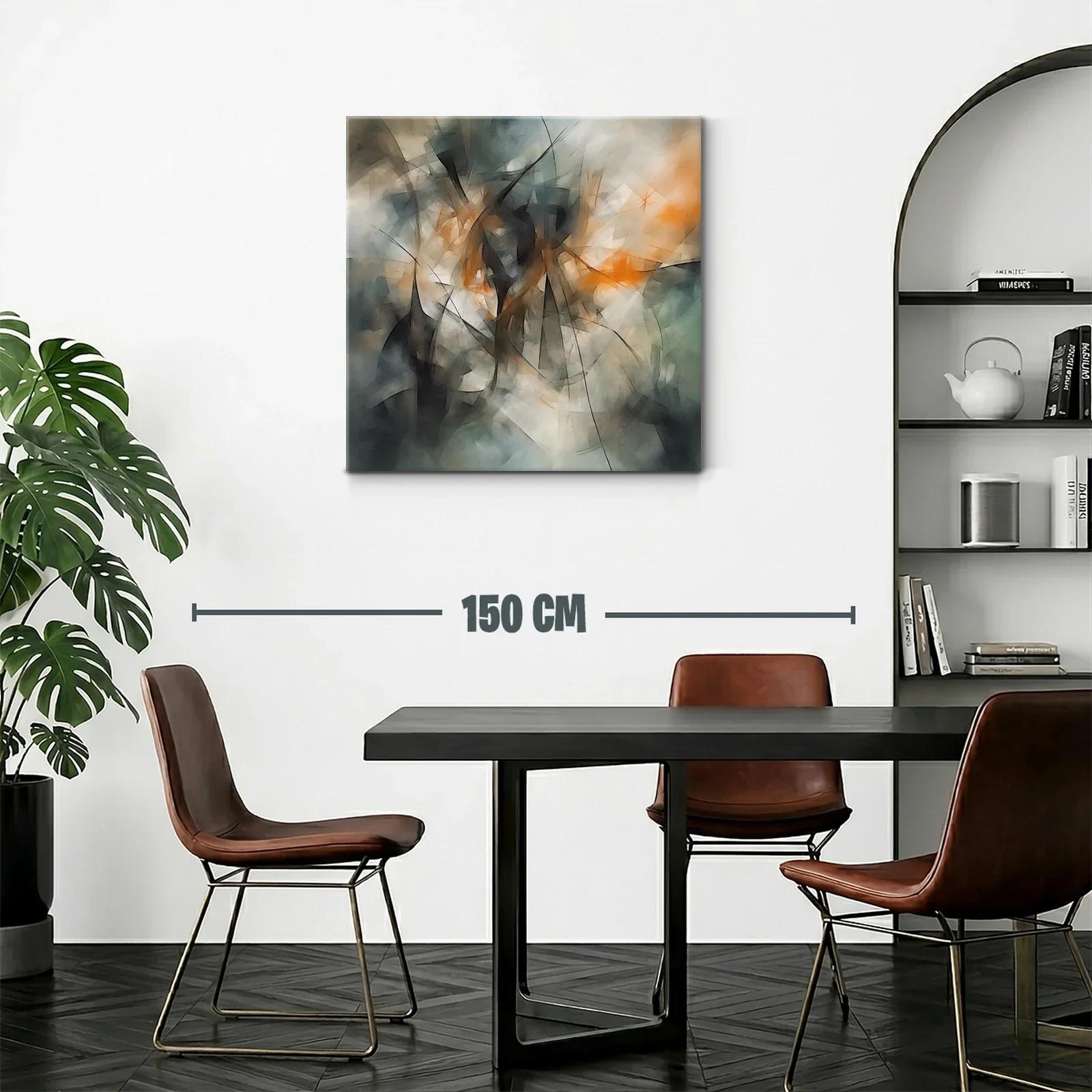 Composición abstracta en tonos cálidos y neutros — miniatura 2