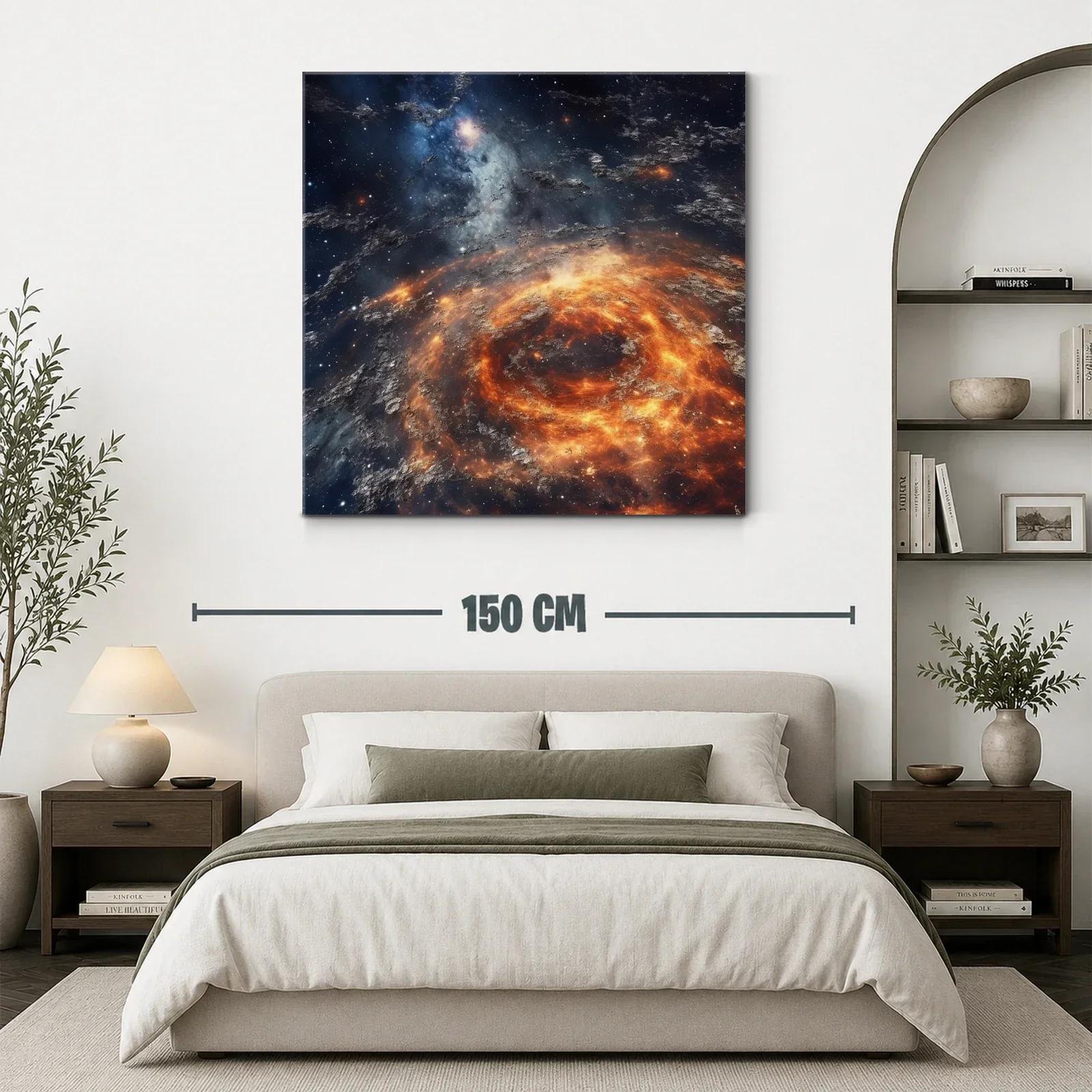 Galaxia en llamas con destellos cósmicos vibrantes — miniatura 3