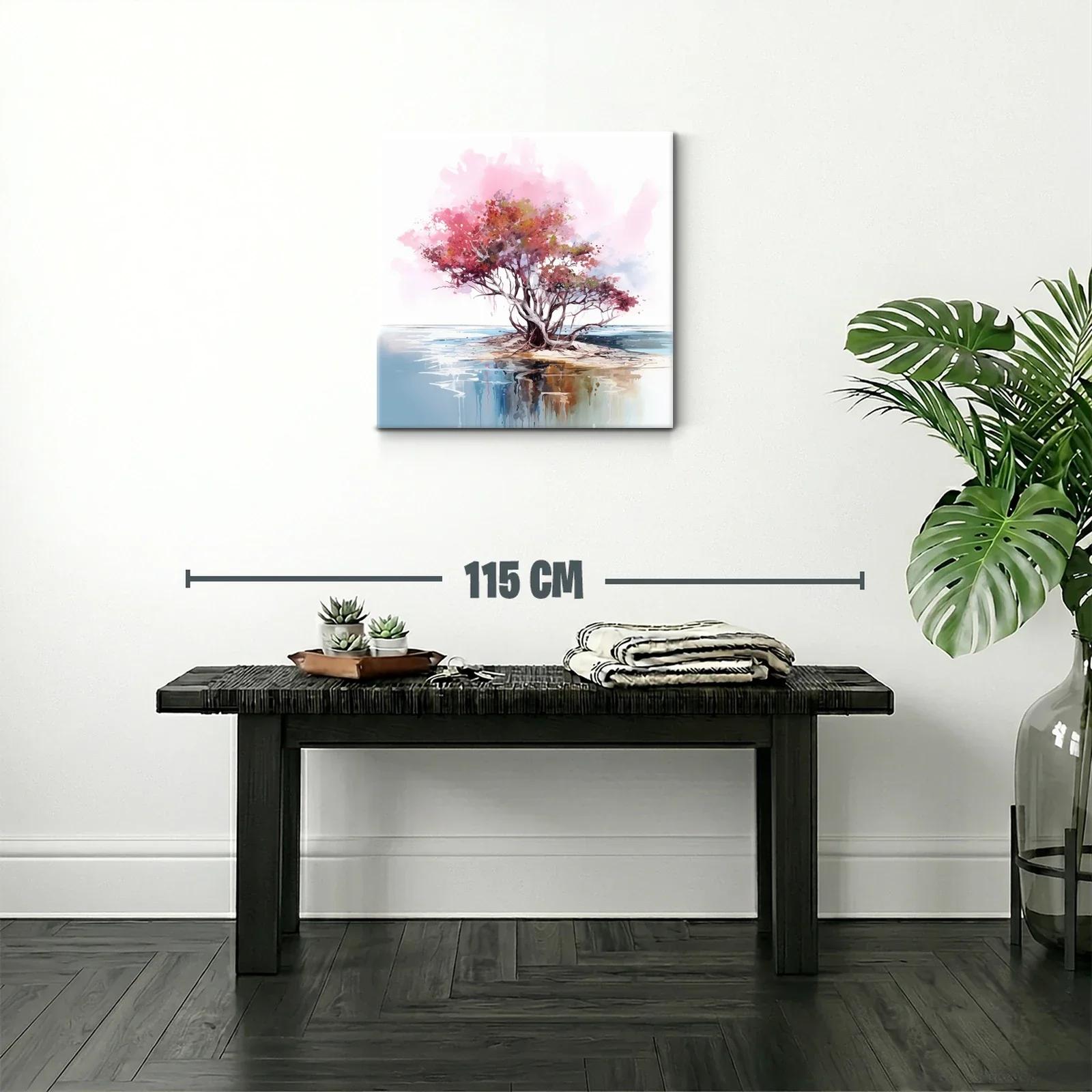 Árbol vibrante con reflejo en agua tranquila — miniatura 2