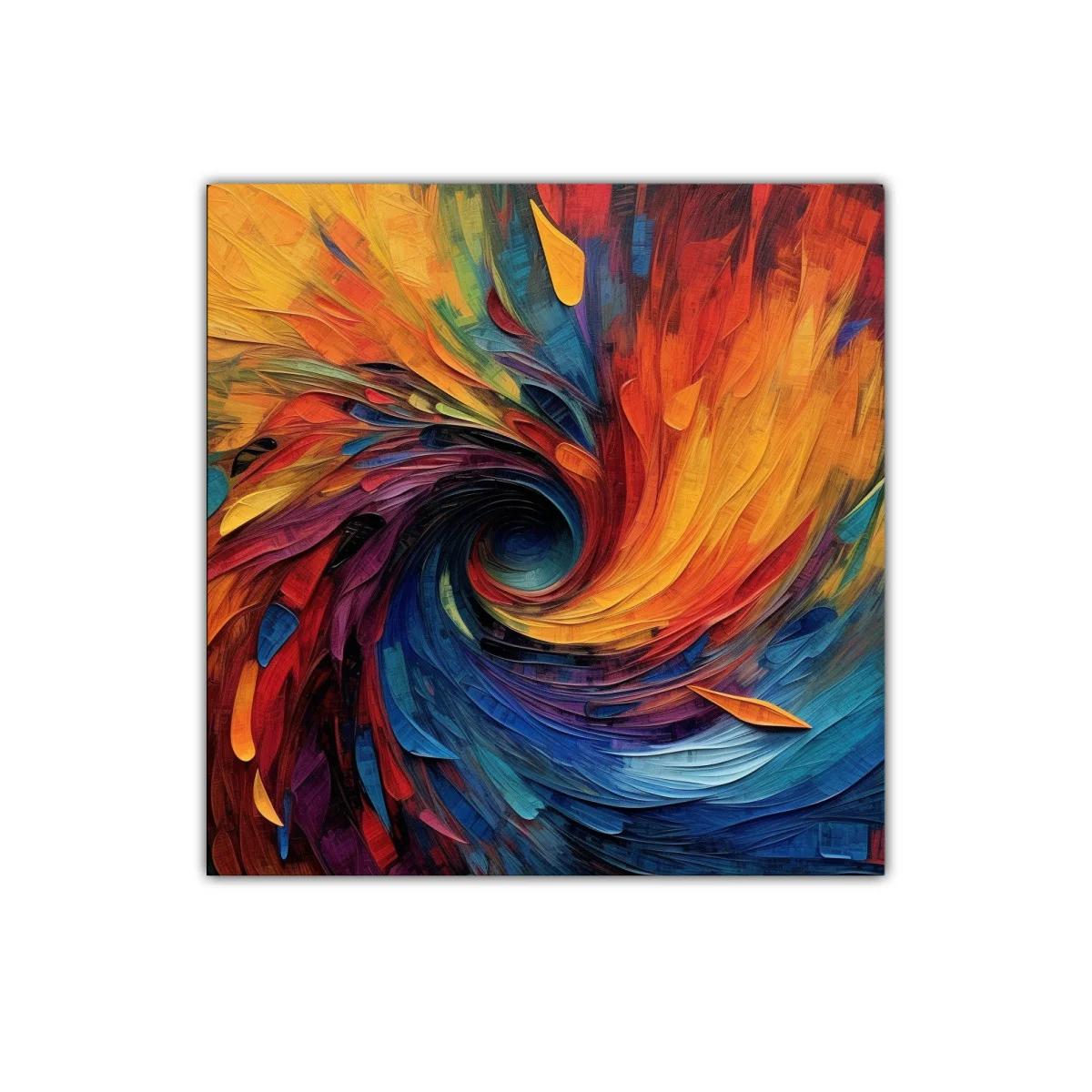 Cuadro decorativo espiral vibrante de colores intensos