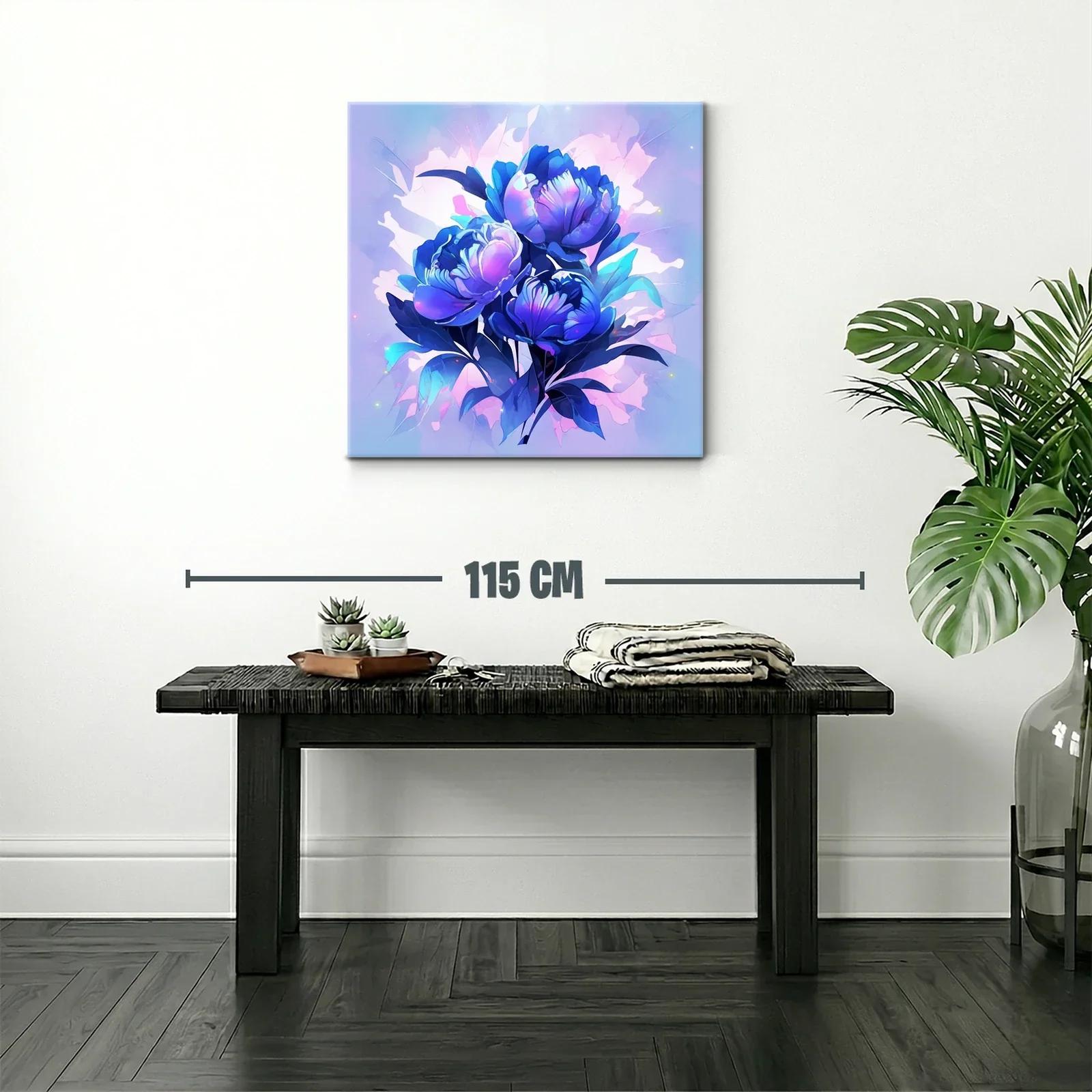 Ramo de flores en tonos azul y violeta vibrante — miniatura 2