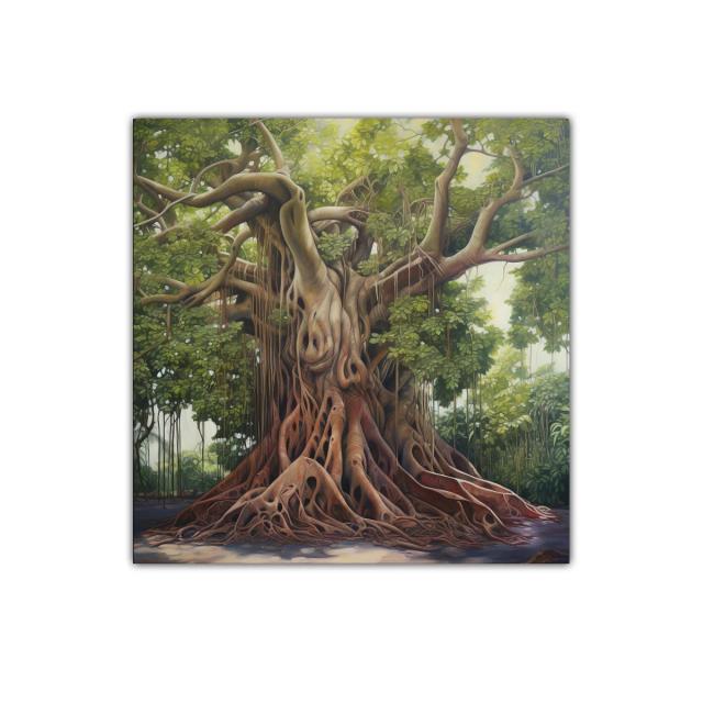 Majestuoso árbol antiguo lleno de vida y misterio natural