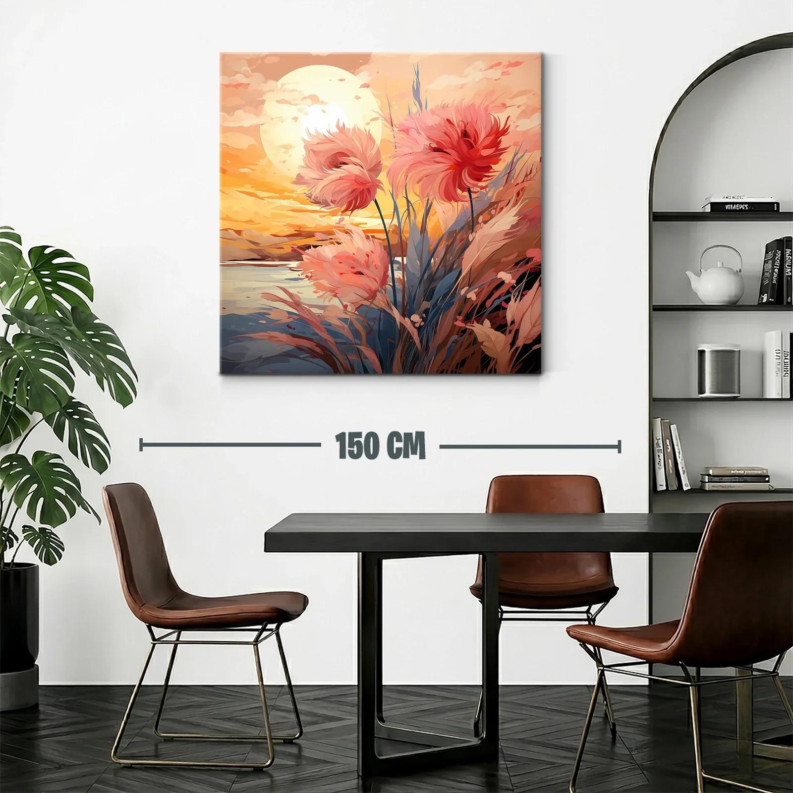Flores en atardecer con tonos cálidos y suaves — miniatura 2