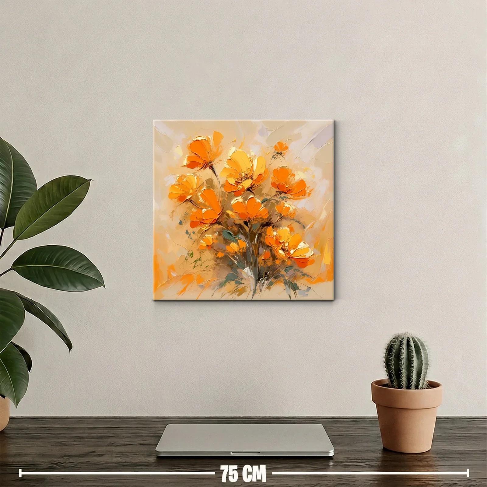 Ramo vibrante de flores cálidas en tonos naranjas y amarillos — miniatura 2