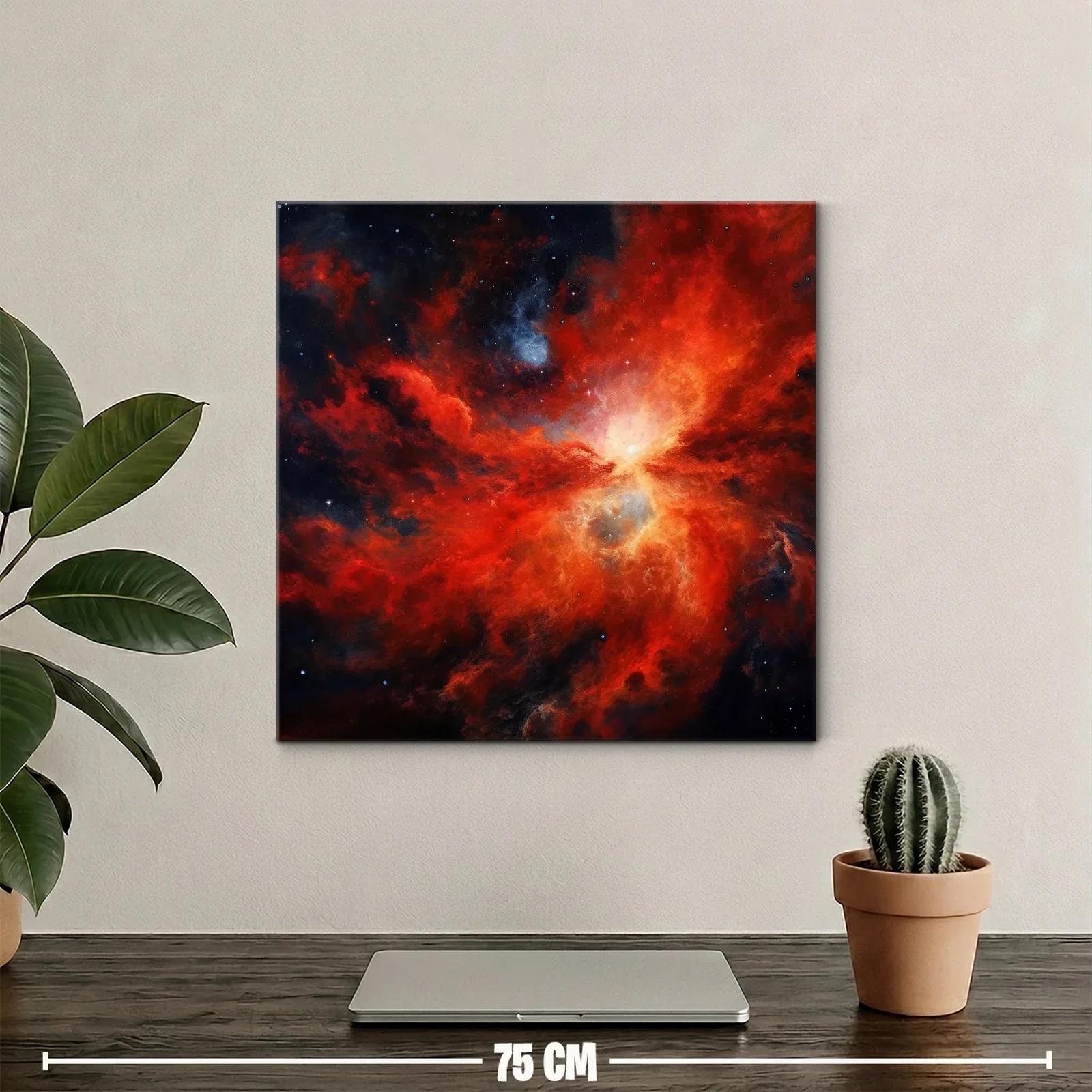Explosión cósmica en vibrantes tonos rojos y naranjas — miniatura 2