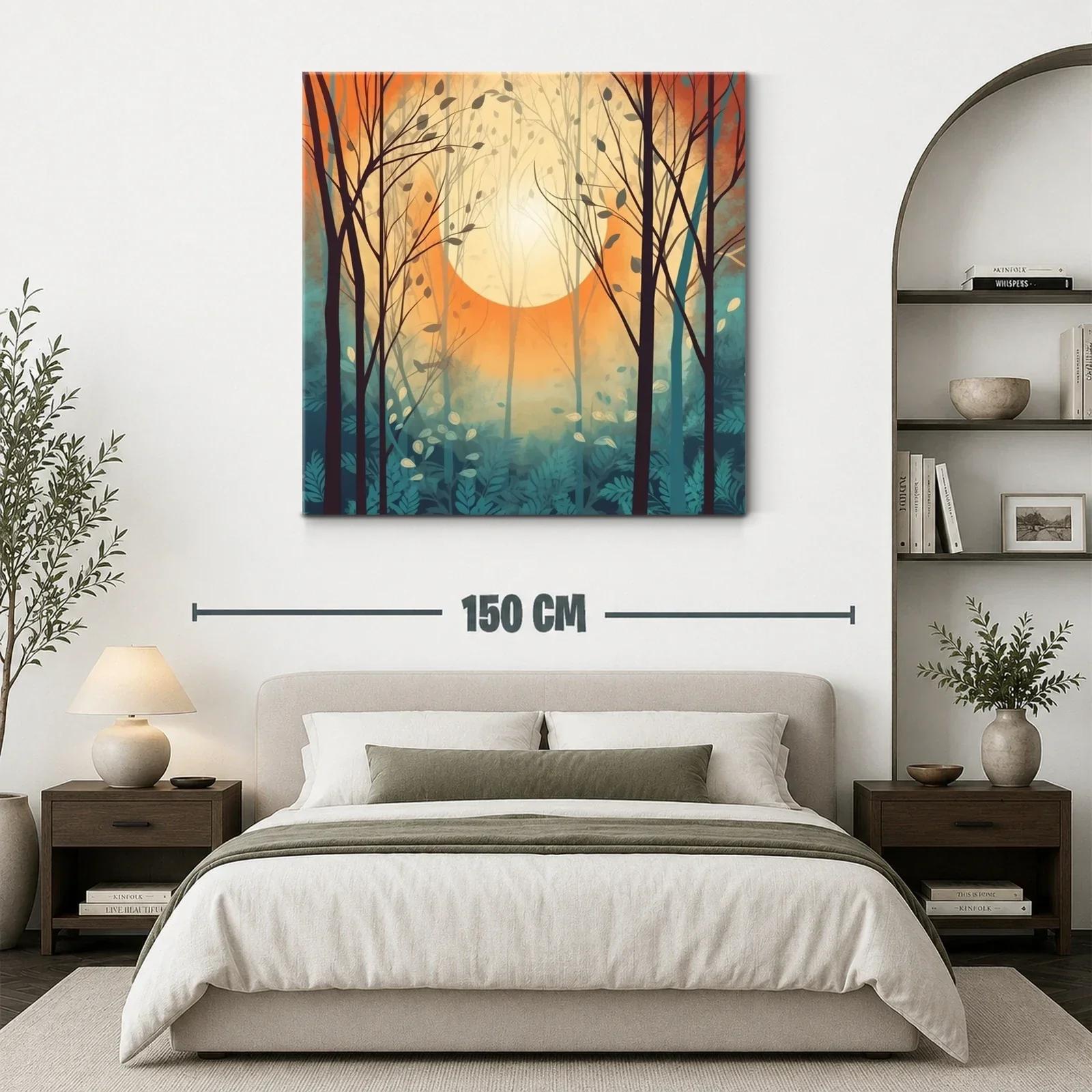Bosque al amanecer con atmósfera cálida y serena — miniatura 3